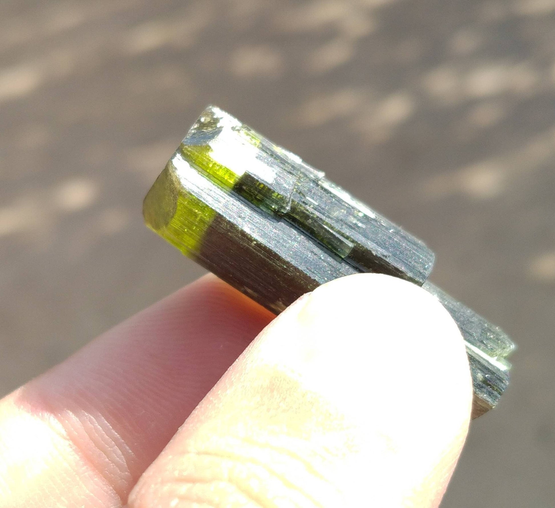 ARSAA GEMS AND MINERALSNatural top quality beautiful 14 grams terminated green cap Tourmaline crystal - Premium  from ARSAA GEMS AND MINERALS - Just $65.00! Shop now at ARSAA GEMS AND MINERALS