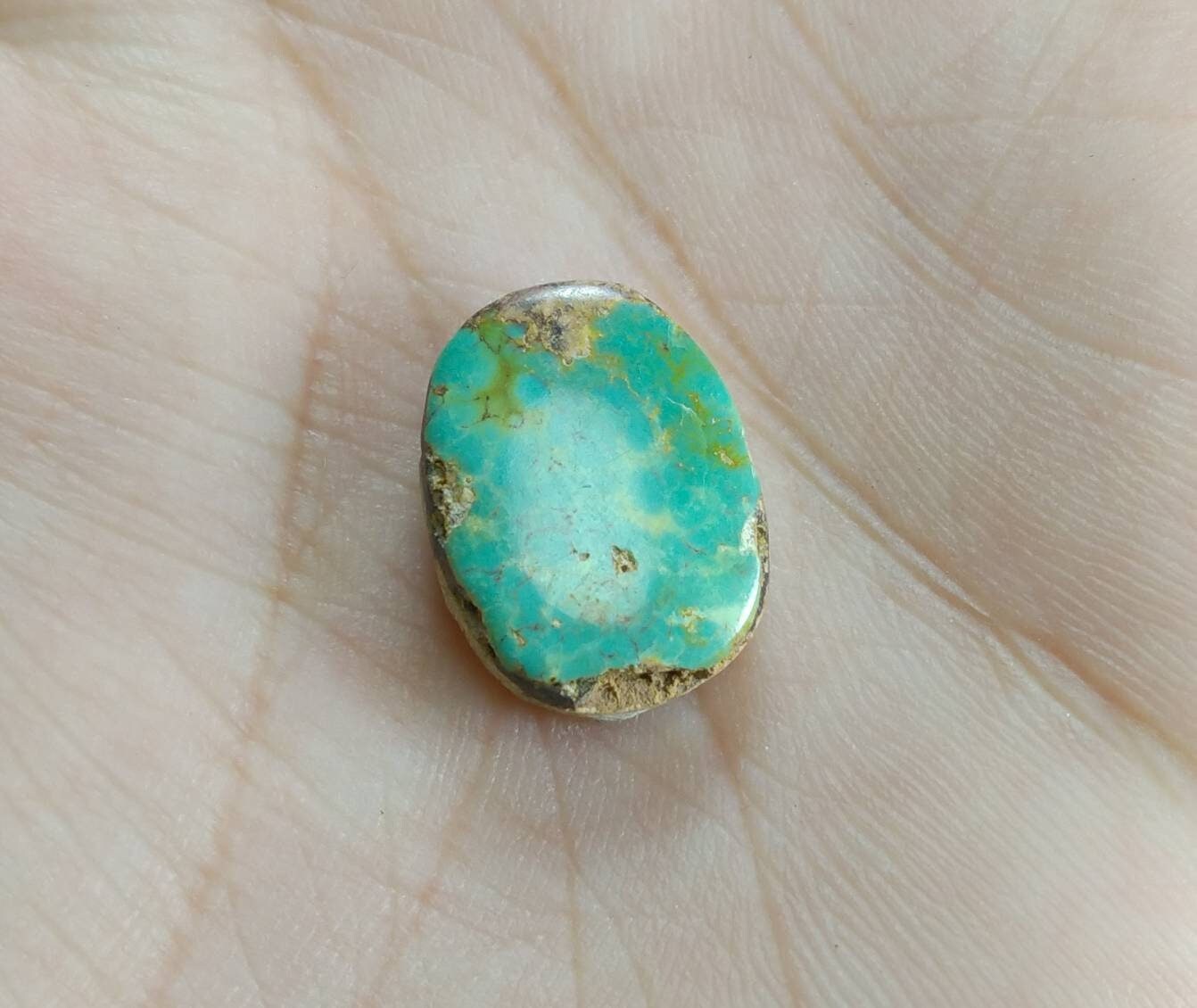 ARSAA GEMS AND MINERALSNatural top quality untreated 9.5 carats unheated oval shape turquoise cabochon - Premium  from ARSAA GEMS AND MINERALS - Just $10.00! Shop now at ARSAA GEMS AND MINERALS