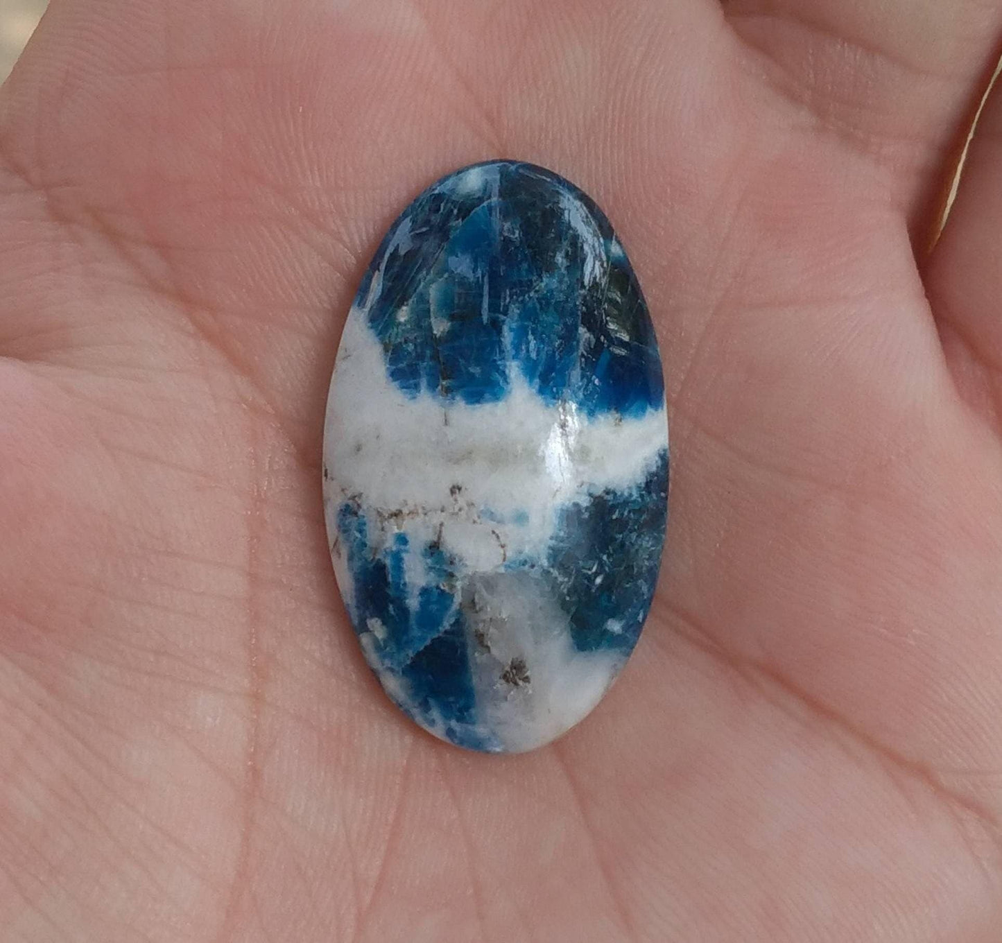 ARSAA GEMS AND MINERALSNatural top quality beautiful 32 carats oval shape afghan hauyne var.lazurite UV reactive Cabochon - Premium  from ARSAA GEMS AND MINERALS - Just $30.00! Shop now at ARSAA GEMS AND MINERALS