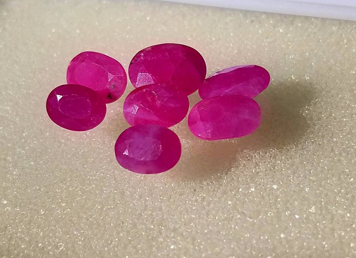 ARSAA GEMS AND MINERALSNatural Burmese ruby 10 carats faceted Gems Calibrated ovals Heated - Premium  from ARSAA GEMS AND MINERALS - Just $20.00! Shop now at ARSAA GEMS AND MINERALS