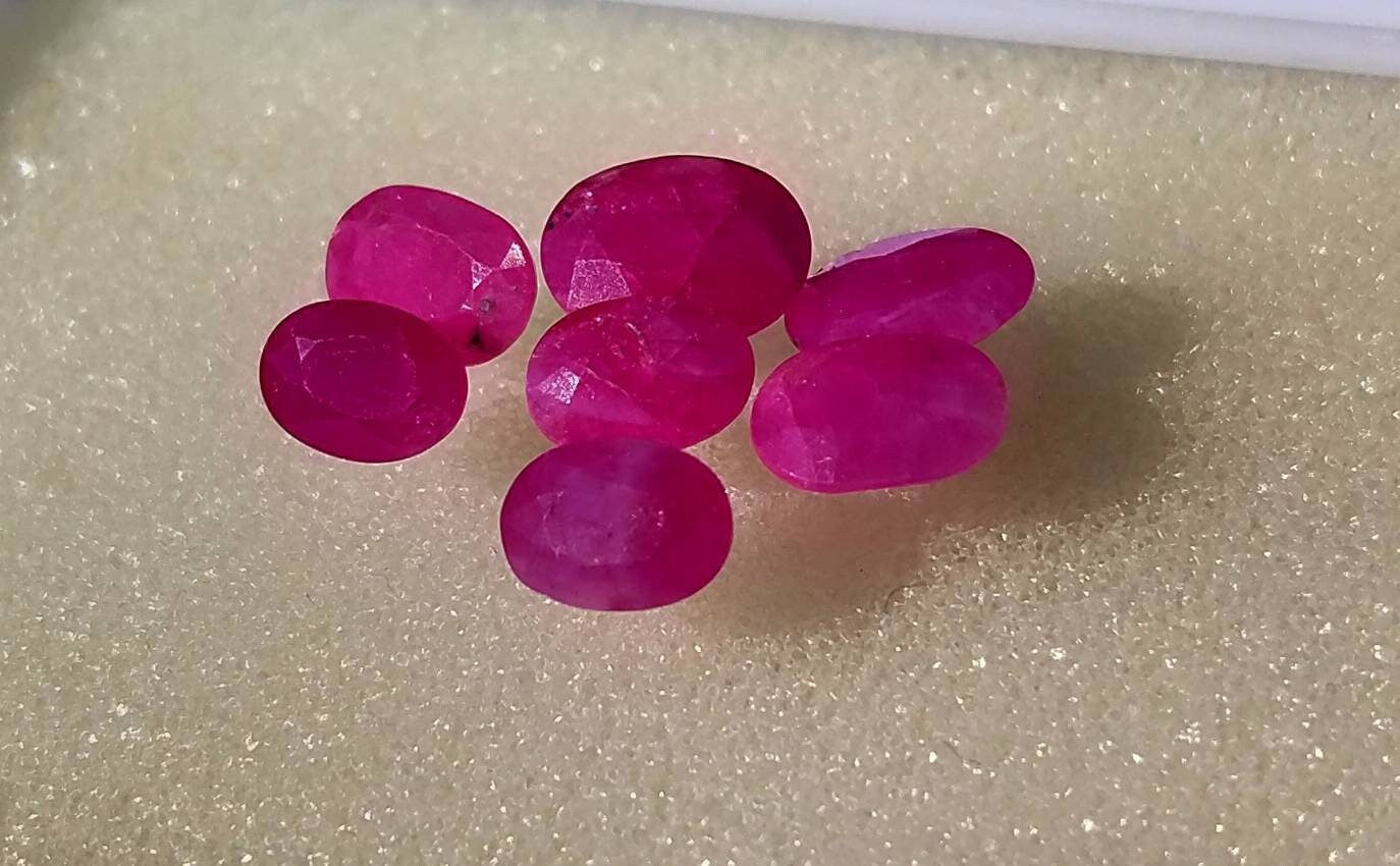 ARSAA GEMS AND MINERALSNatural Burmese ruby 10 carats faceted Gems Calibrated ovals Heated - Premium  from ARSAA GEMS AND MINERALS - Just $20.00! Shop now at ARSAA GEMS AND MINERALS