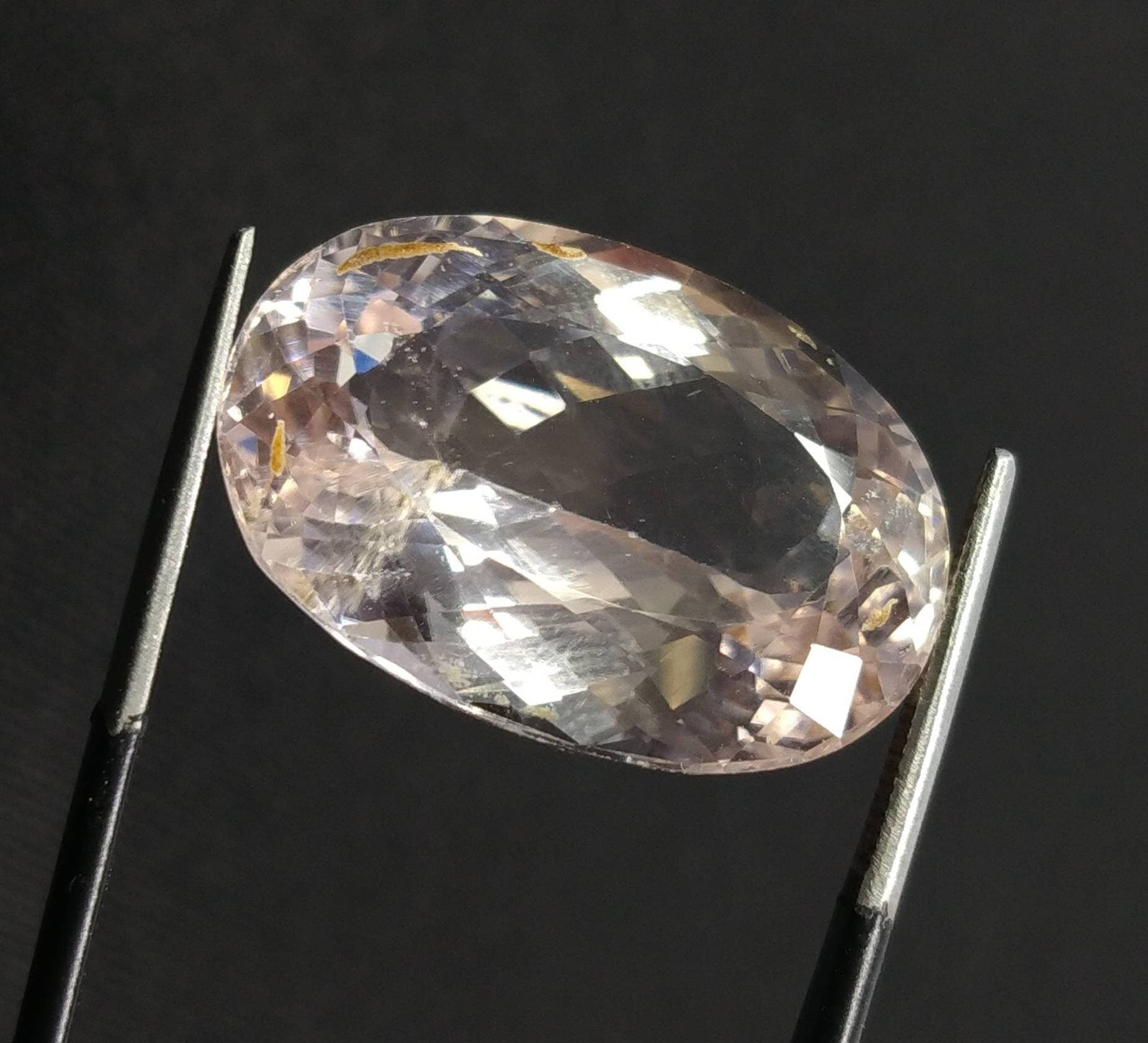 ARSAA GEMS AND MINERALSNatural fine quality beautiful 27 carats oval shape faceted kunzite gem - Premium  from ARSAA GEMS AND MINERALS - Just $54.00! Shop now at ARSAA GEMS AND MINERALS