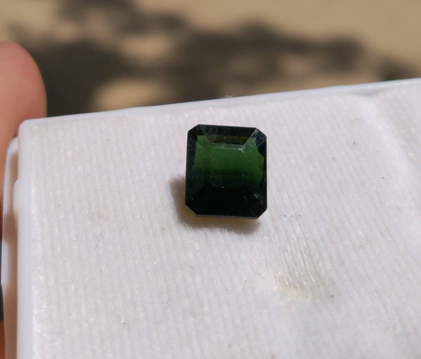 ARSAA GEMS AND MINERALSNatural top quality beautiful 5 carats faceted radiant shape dark green tourmaline gem - Premium  from ARSAA GEMS AND MINERALS - Just $25.00! Shop now at ARSAA GEMS AND MINERALS