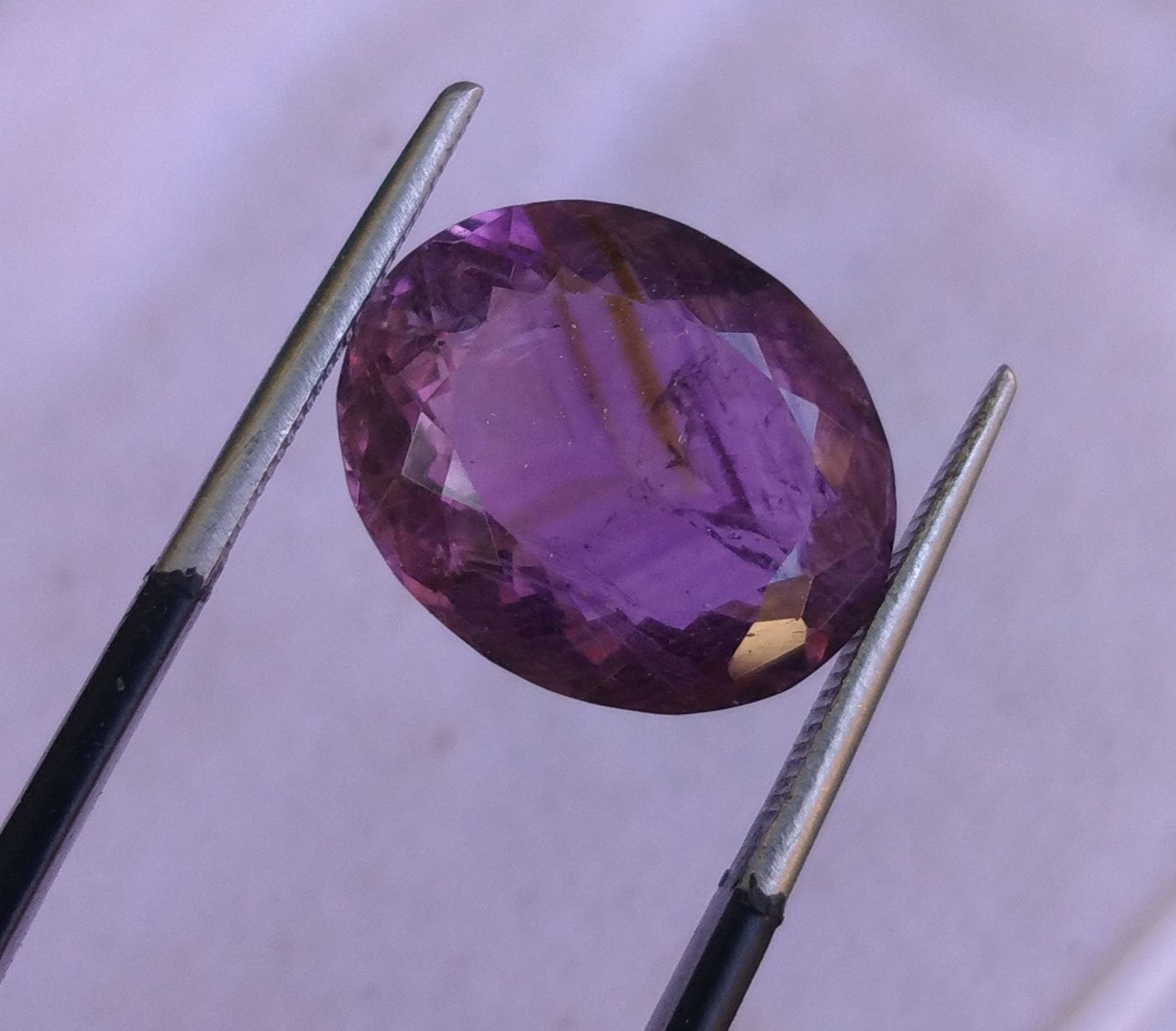 ARSAA GEMS AND MINERALSNatural fine quality beautiful 9.5 carats deep purple color oval shape faceted amethyst gem - Premium  from ARSAA GEMS AND MINERALS - Just $25.00! Shop now at ARSAA GEMS AND MINERALS