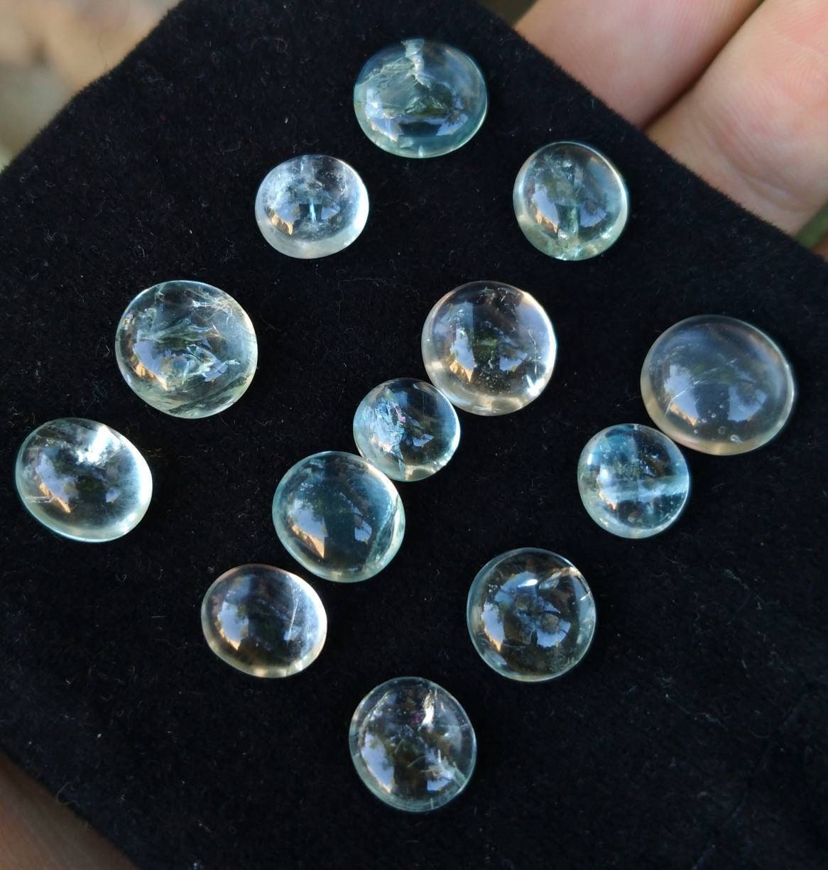 ARSAA GEMS AND MINERALSNatural good quality beautiful 49 carats small lot of oval shapes light blue color aquamarine cabochons - Premium  from ARSAA GEMS AND MINERALS - Just $40.00! Shop now at ARSAA GEMS AND MINERALS