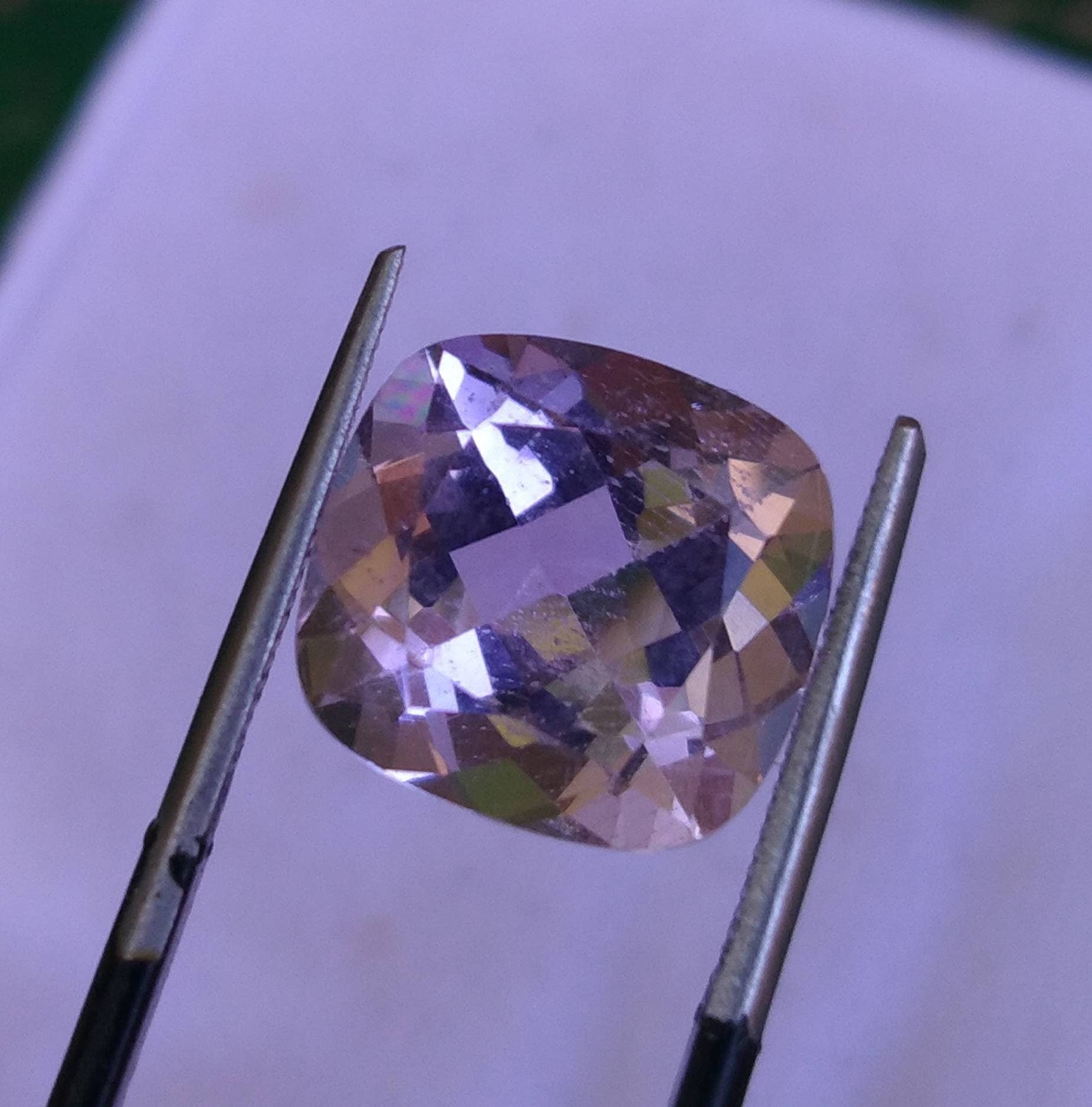 ARSAA GEMS AND MINERALSNatural good quality beautiful 7 carats antique cushion shape light purple VV clarity faceted amethyst gem - Premium  from ARSAA GEMS AND MINERALS - Just $20.00! Shop now at ARSAA GEMS AND MINERALS