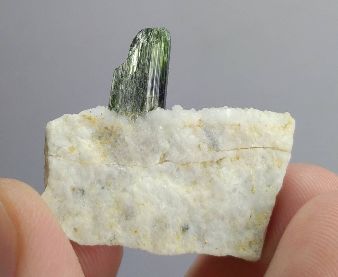 ARSAA GEMS AND MINERALSNatural fine quality beautiful single terminated aegirine crystal on matrix on Albite - Premium  from ARSAA GEMS AND MINERALS - Just $20.00! Shop now at ARSAA GEMS AND MINERALS