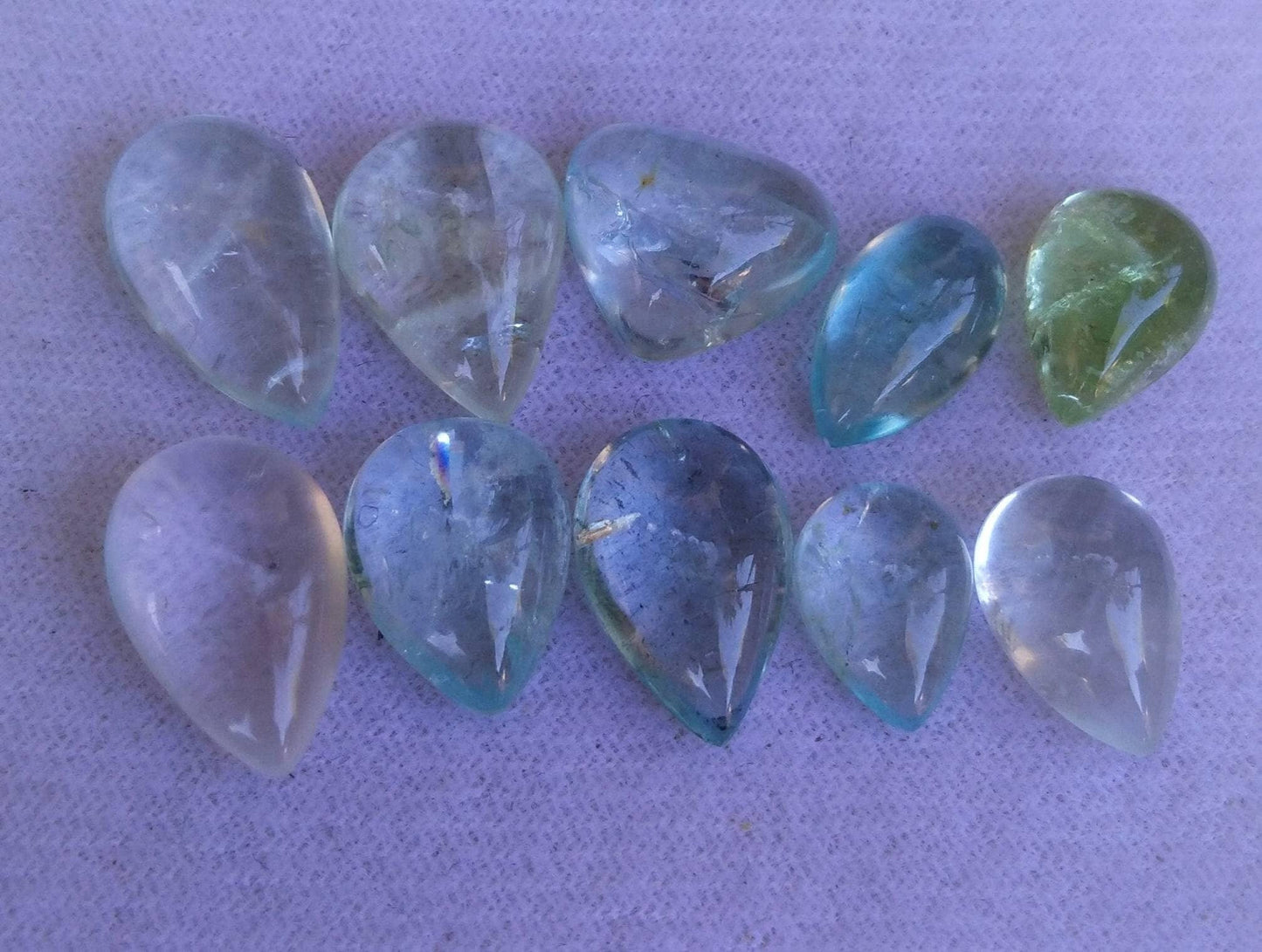 ARSAA GEMS AND MINERALSNatural good quality beautiful 53 carats small lot of pear shapes light blue color aquamarine cabochons - Premium  from ARSAA GEMS AND MINERALS - Just $40.00! Shop now at ARSAA GEMS AND MINERALS