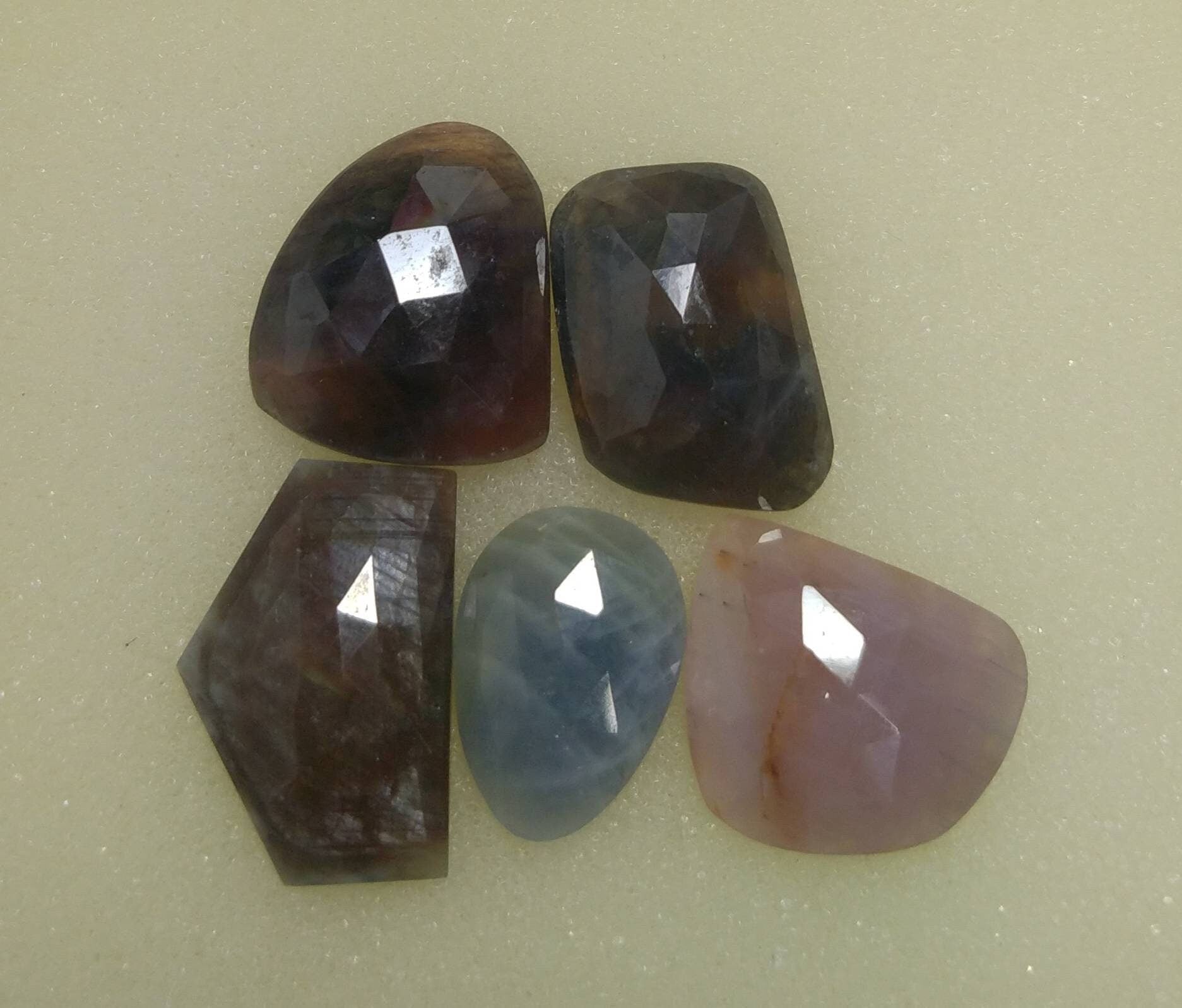 ARSAA GEMS AND MINERALSNatural fine quality beautiful 65 carats rose/cut faceted sapphire cabochons - Premium  from ARSAA GEMS AND MINERALS - Just $45.00! Shop now at ARSAA GEMS AND MINERALS