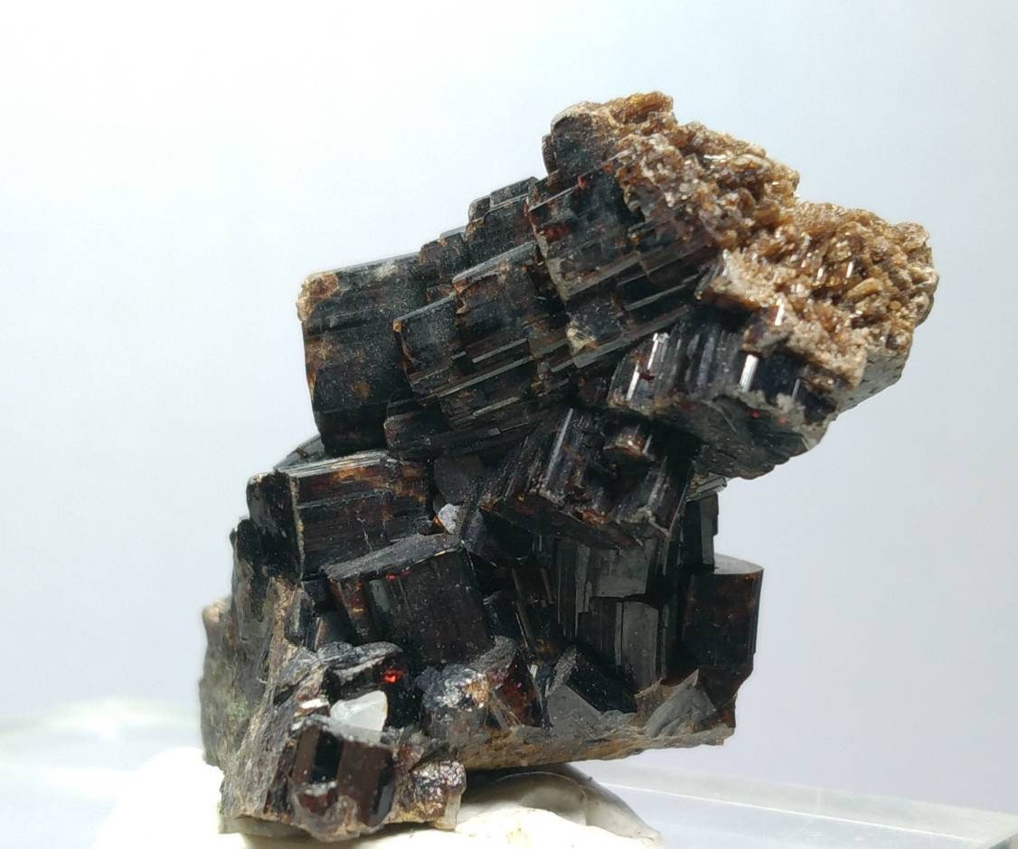 ARSAA GEMS AND MINERALSNatural top quality 32.3 grams High grade Vesuvianite cluster specimen. Showing dark brown color on its terminations. - Premium  from ARSAA GEMS AND MINERALS - Just $80.00! Shop now at ARSAA GEMS AND MINERALS