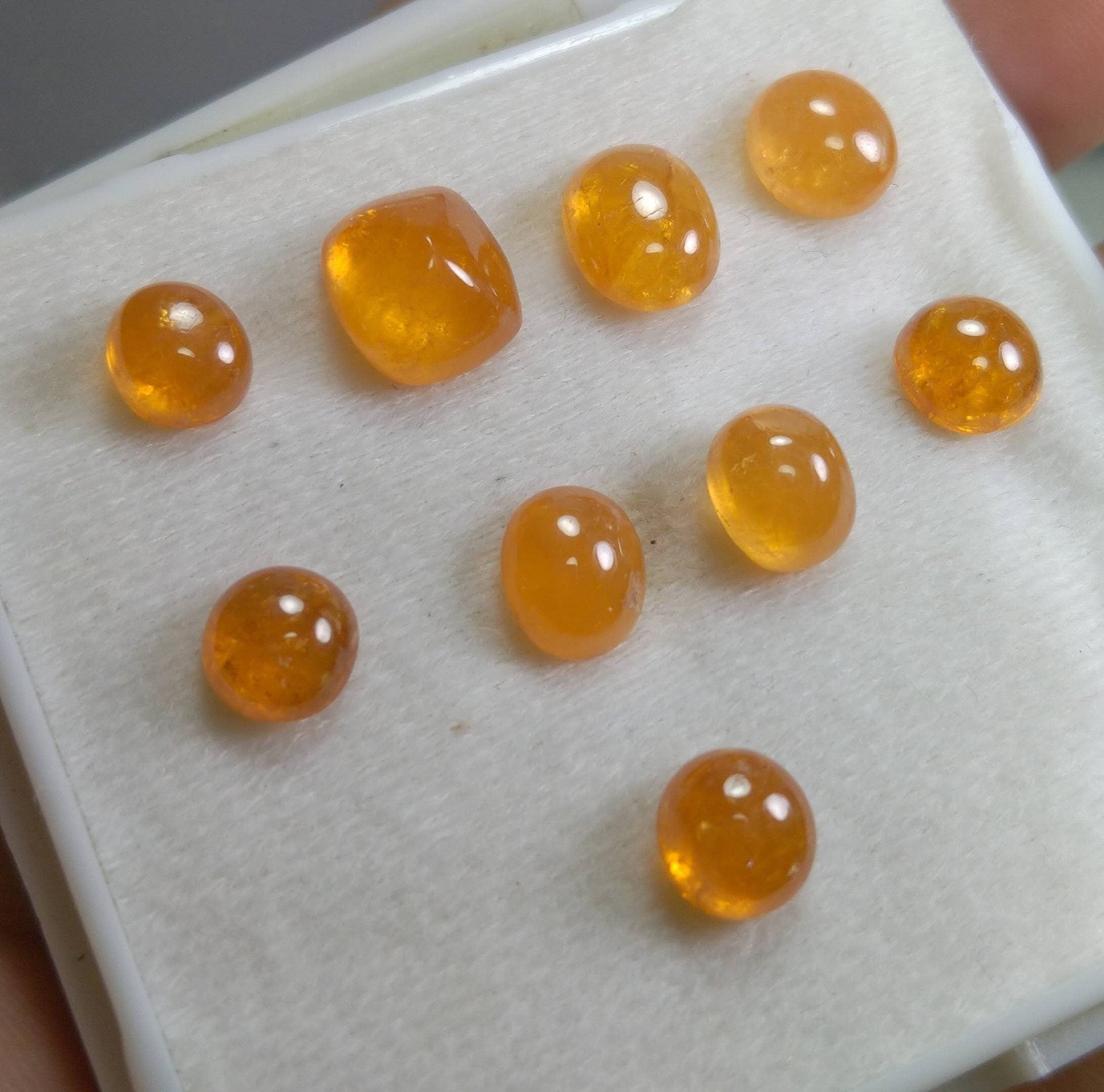 ARSAA GEMS AND MINERALSNatural aesthetic fine quality 26 carats beautiful small lot of Spessartine garnet cabochons - Premium  from ARSAA GEMS AND MINERALS - Just $50.00! Shop now at ARSAA GEMS AND MINERALS