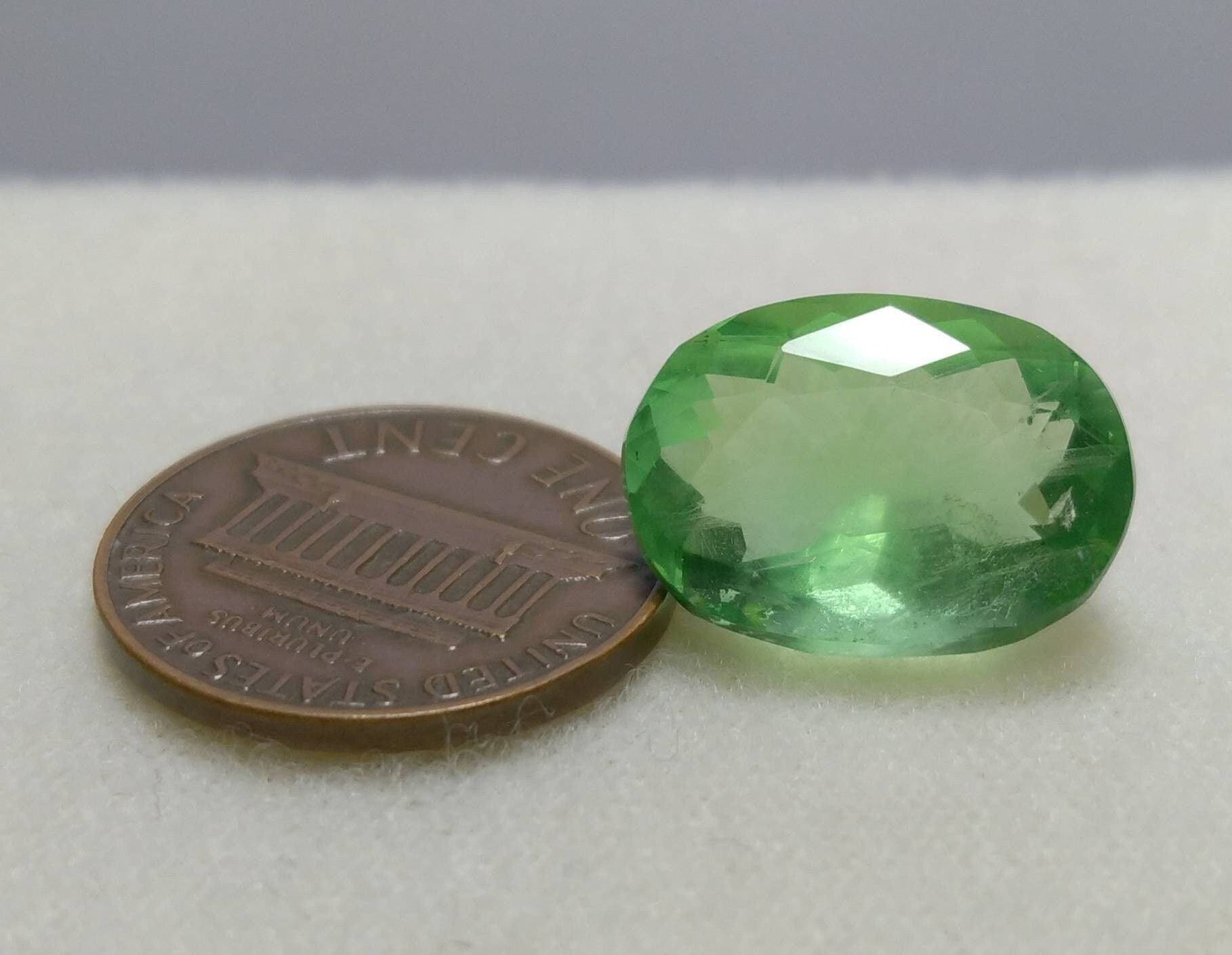 ARSAA GEMS AND MINERALSNatural fine quality beautiful 13.5 carat aesthetic green faceted oval cut shape fluorite gem - Premium  from ARSAA GEMS AND MINERALS - Just $26.00! Shop now at ARSAA GEMS AND MINERALS