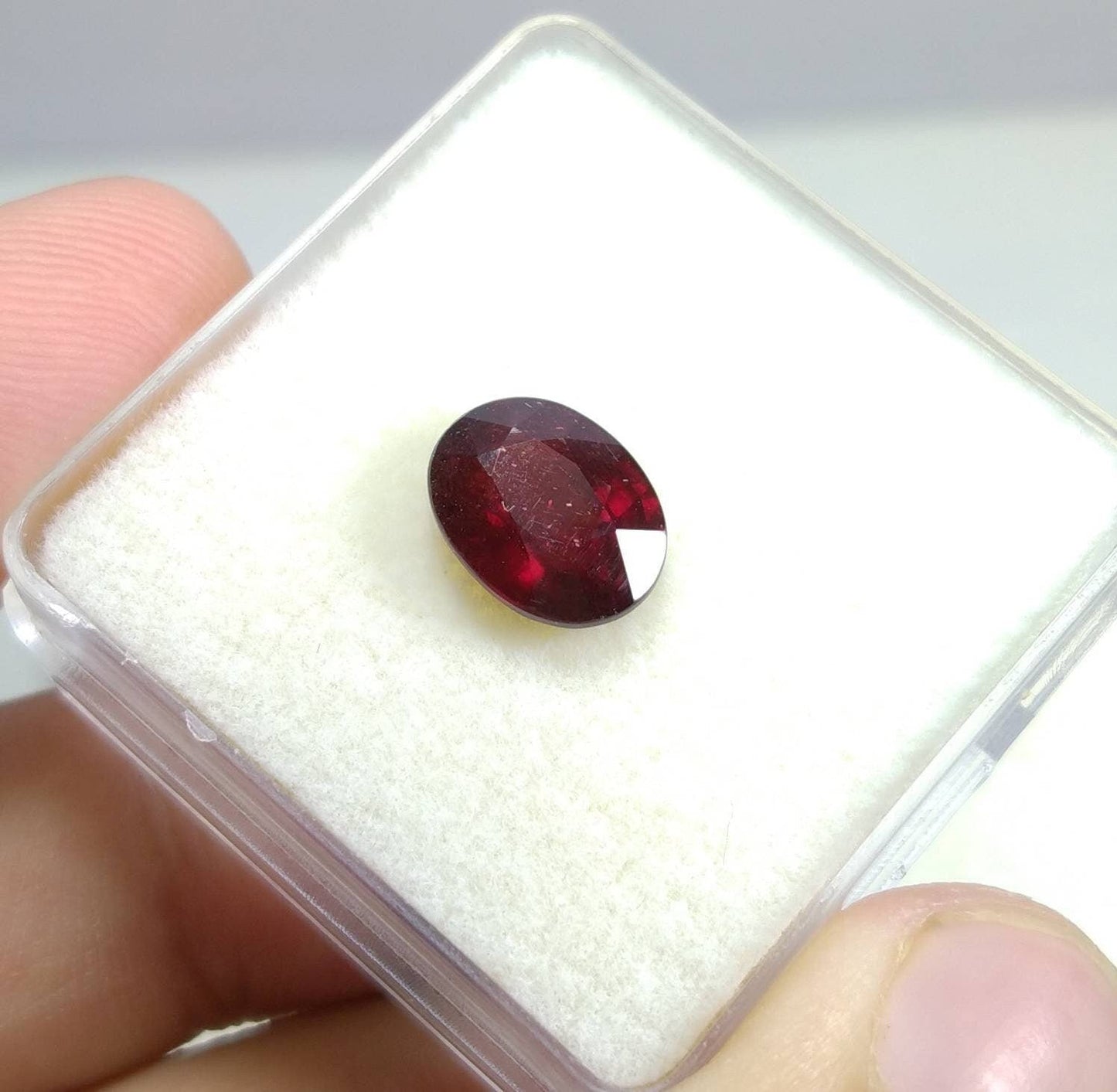 ARSAA GEMS AND MINERALSNatural top quality beautiful 4 carat faceted oval shape rhodolite garnet gem - Premium  from ARSAA GEMS AND MINERALS - Just $30.00! Shop now at ARSAA GEMS AND MINERALS