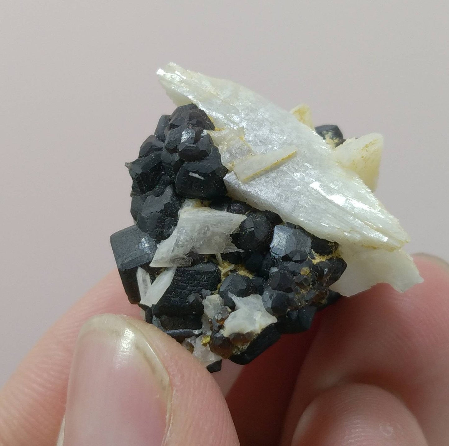 ARSAA GEMS AND MINERALSNatural good quality beautiful 15.1 grams cubic formation andradite garnet crystal with feldspar - Premium  from ARSAA GEMS AND MINERALS - Just $20.00! Shop now at ARSAA GEMS AND MINERALS