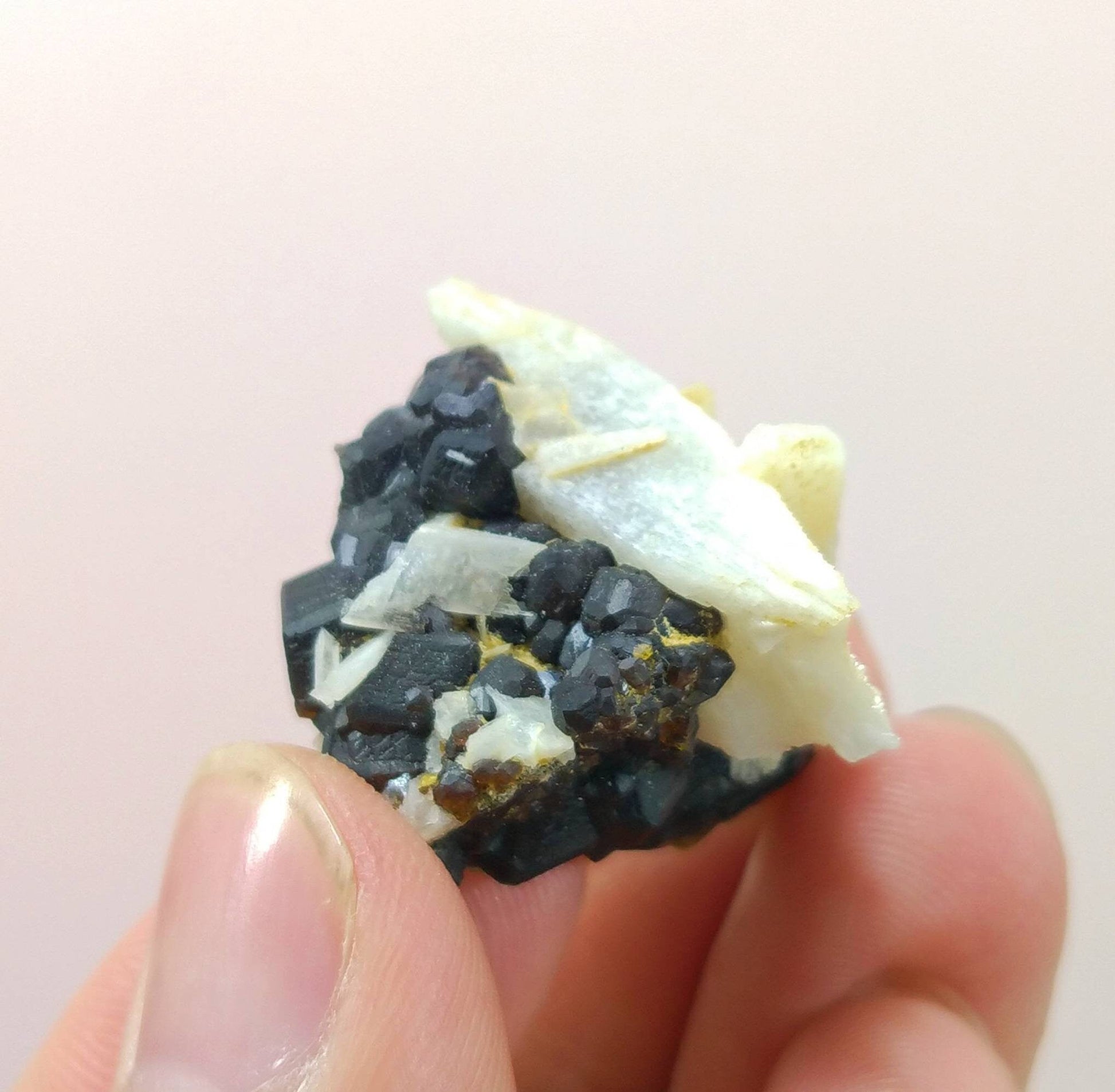 ARSAA GEMS AND MINERALSNatural good quality beautiful 15.1 grams cubic formation andradite garnet crystal with feldspar - Premium  from ARSAA GEMS AND MINERALS - Just $20.00! Shop now at ARSAA GEMS AND MINERALS