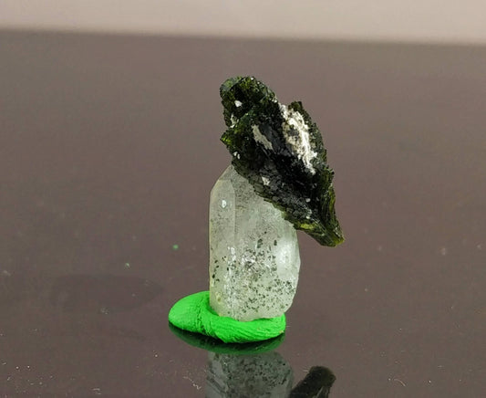 ARSAA GEMS AND MINERALSNatural aesthetic unique combination of bowtie epidote on quartz terminated crystal from Pakistan, weight: 4.1 grams - Premium  from ARSAA GEMS AND MINERALS - Just $40.00! Shop now at ARSAA GEMS AND MINERALS