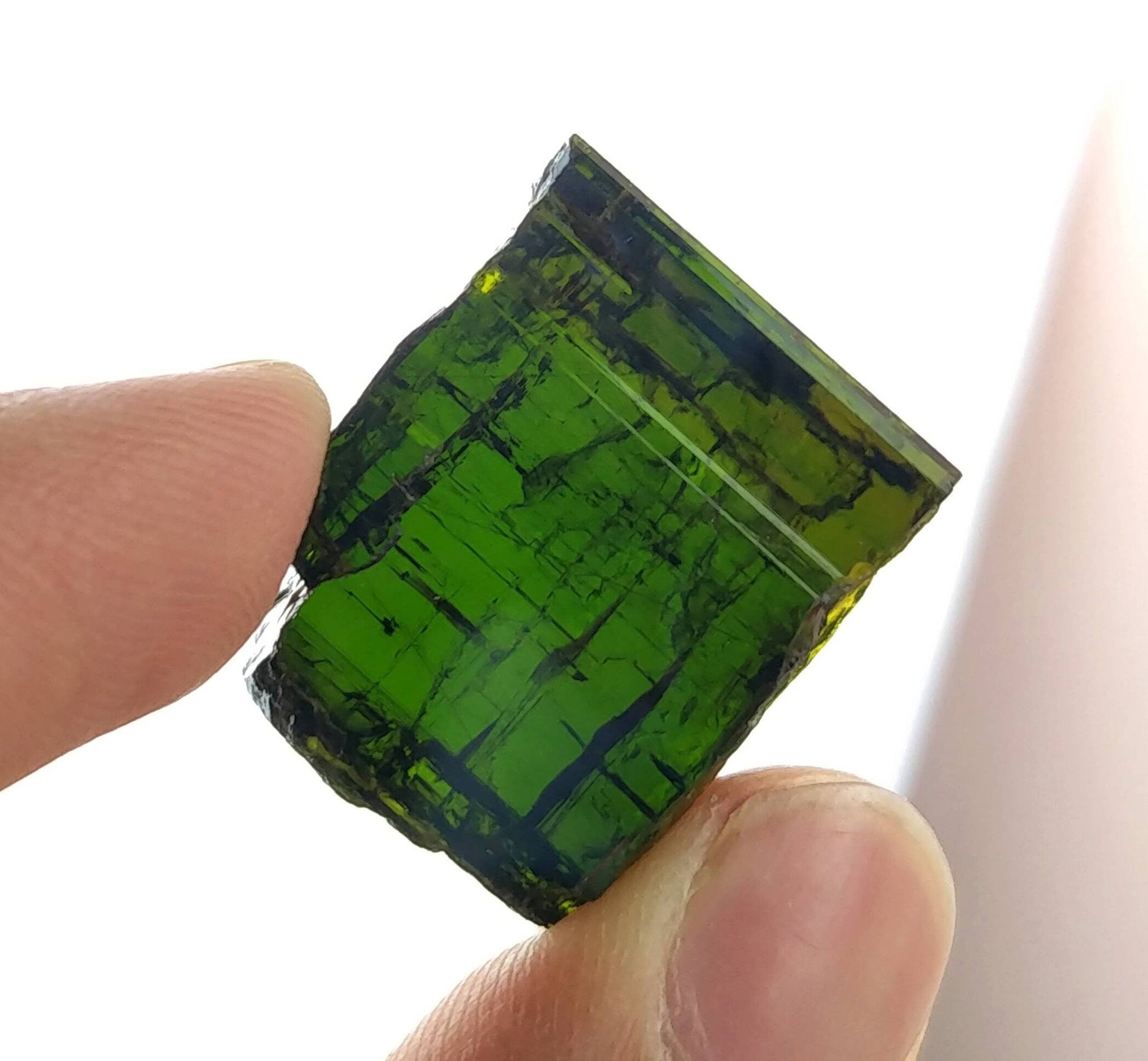 ARSAA GEMS AND MINERALSNatural fine quality beautiful 11.3 gram terminated green and yellow dichroic epidote crystal with wonderful structure from Mohmand Agency - Premium  from ARSAA GEMS AND MINERALS - Just $40.00! Shop now at ARSAA GEMS AND MINERALS