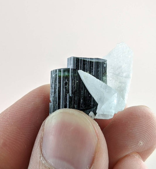 ARSAA GEMS AND MINERALSNatural top quality beautiful 7.1 grams terminated green cap Tourmaline crystal with albite from Astaknala Shigar Valley Gilgit Pakistan - Premium  from ARSAA GEMS AND MINERALS - Just $20.00! Shop now at ARSAA GEMS AND MINERALS