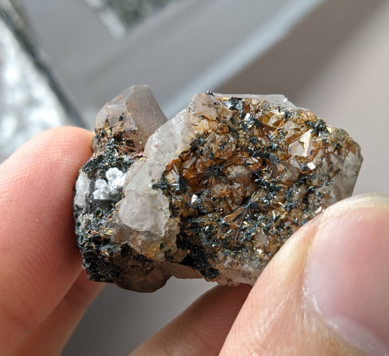 ARSAA GEMS AND MINERALSNatural fine quality beautiful 20.5 grams cegenite var Rutile inclusion with smokey quartz crystals specimen from Pakistan - Premium  from ARSAA GEMS AND MINERALS - Just $30.00! Shop now at ARSAA GEMS AND MINERALS