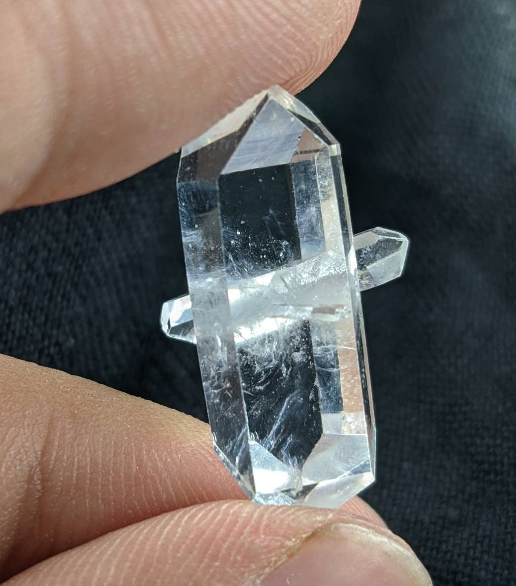 ARSAA GEMS AND MINERALSNatural fine quality beautiful 3.3 grams clear double terminated quartz cluster from Balochistan Pakistan - Premium  from ARSAA GEMS AND MINERALS - Just $15.00! Shop now at ARSAA GEMS AND MINERALS