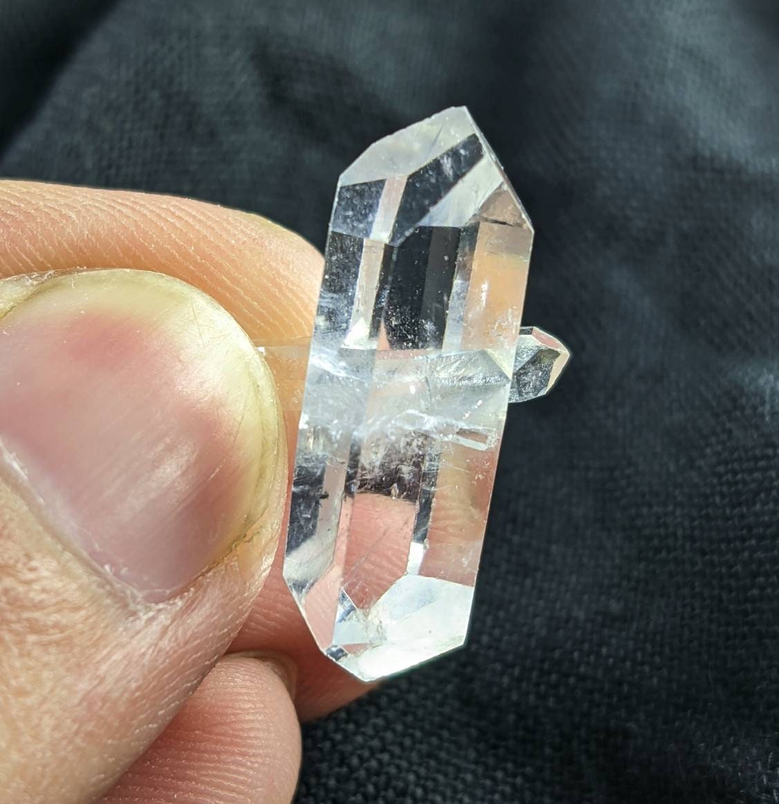 ARSAA GEMS AND MINERALSNatural fine quality beautiful 3.3 grams clear double terminated quartz cluster from Balochistan Pakistan - Premium  from ARSAA GEMS AND MINERALS - Just $15.00! Shop now at ARSAA GEMS AND MINERALS