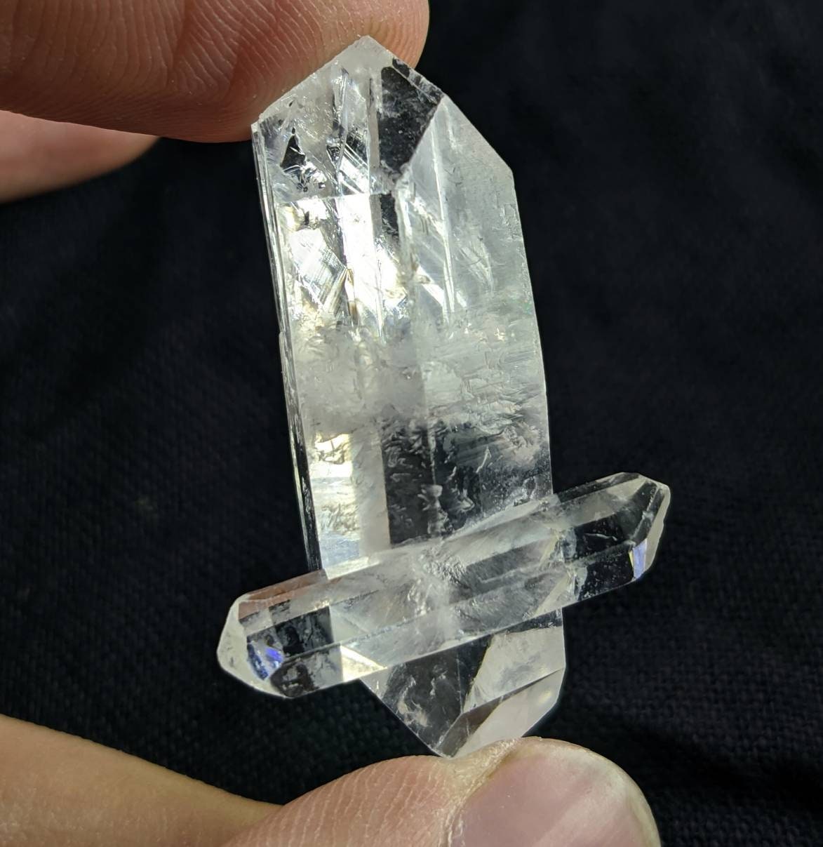 ARSAA GEMS AND MINERALSNatural fine quality beautiful 13.2 grams clear double terminated quartz cluster from Balochistan Pakistan - Premium  from ARSAA GEMS AND MINERALS - Just $20.00! Shop now at ARSAA GEMS AND MINERALS