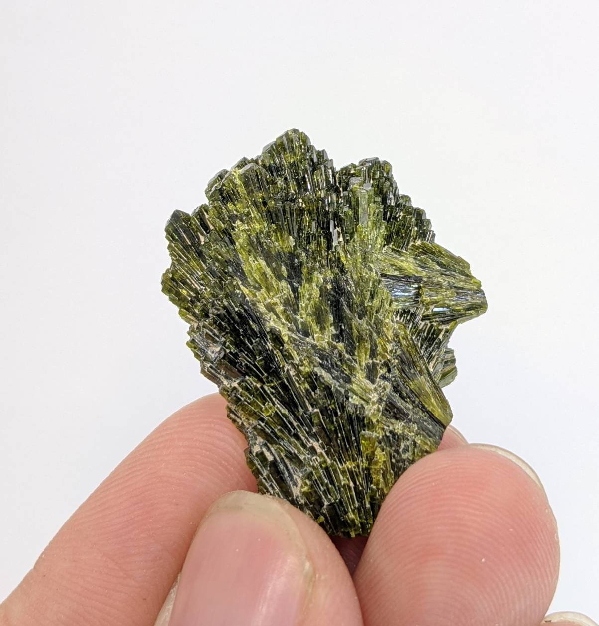 ARSAA GEMS AND MINERALSNatural green spray epidote crystal from Balochistan Pakistan, weight 11.7 grams - Premium  from ARSAA GEMS AND MINERALS - Just $20.00! Shop now at ARSAA GEMS AND MINERALS