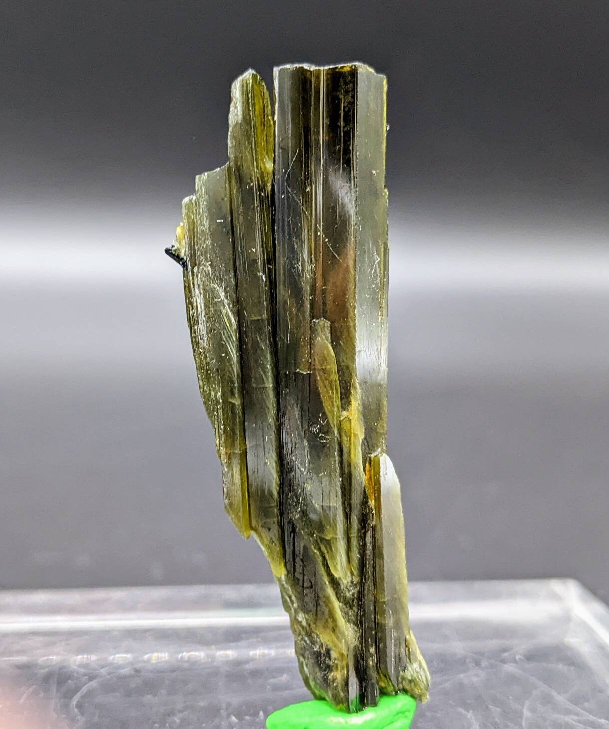 ARSAA GEMS AND MINERALSNatural aesthetic 9.7 grams Beautiful vertical green epidote crystal from KP Pakistan - Premium  from ARSAA GEMS AND MINERALS - Just $25.00! Shop now at ARSAA GEMS AND MINERALS