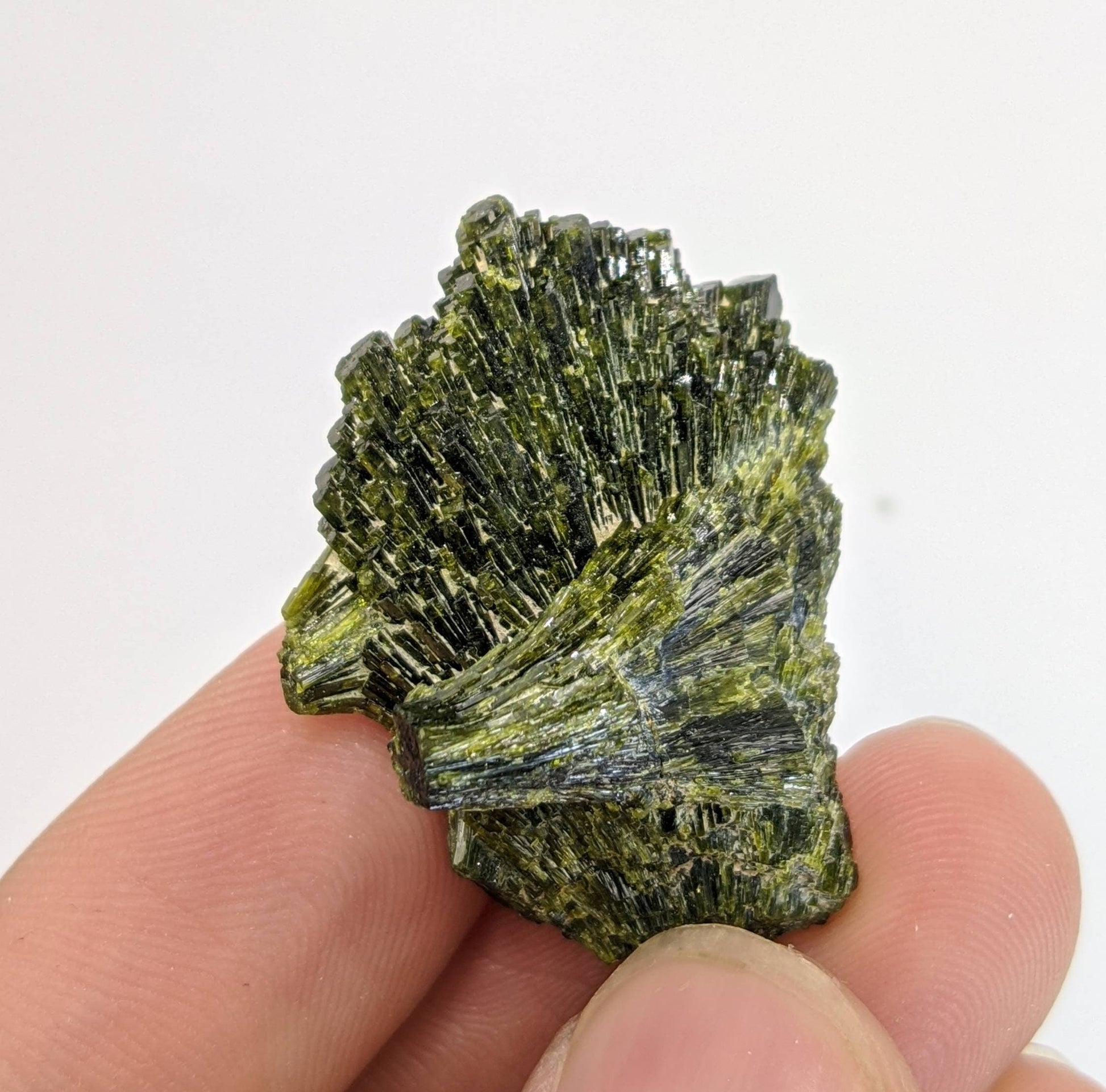 ARSAA GEMS AND MINERALSNatural green spray epidote crystal from Balochistan Pakistan, weight 11.7 grams - Premium  from ARSAA GEMS AND MINERALS - Just $20.00! Shop now at ARSAA GEMS AND MINERALS