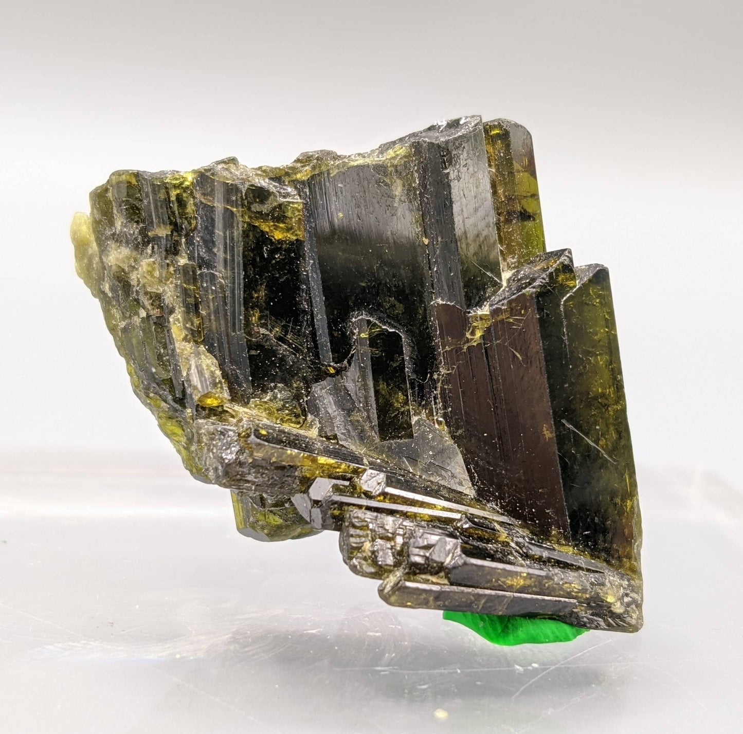 ARSAA GEMS AND MINERALSNatural aesthetic 15.8 gram Beautiful green epidote crystal from KP Pakistan - Premium  from ARSAA GEMS AND MINERALS - Just $25.00! Shop now at ARSAA GEMS AND MINERALS