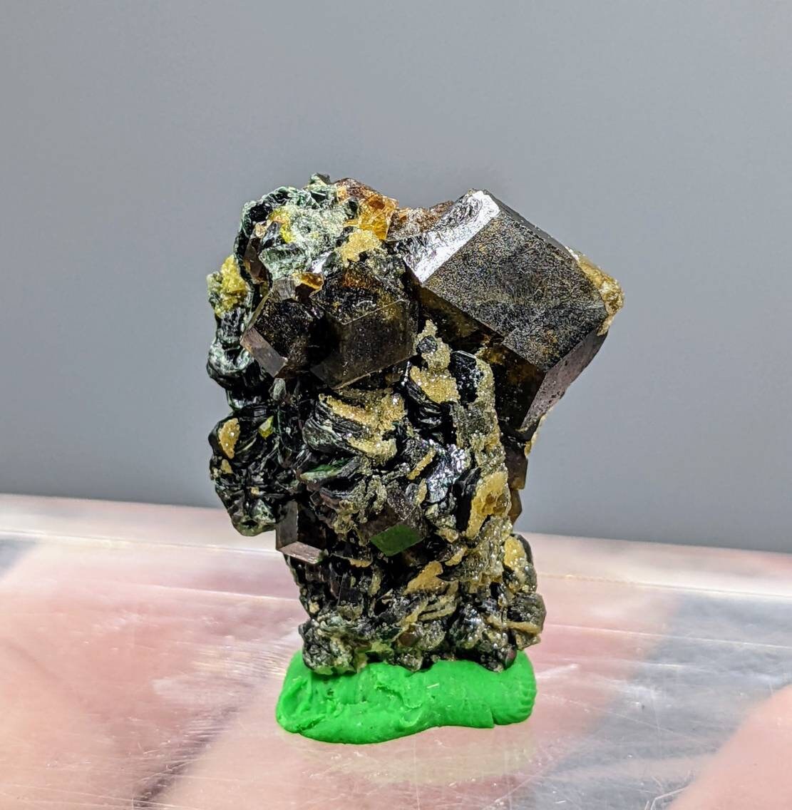 ARSAA GEMS AND MINERALSGarnet on matrix with green epidote and clinochlore from Afghanistan, 8.4 grams - Premium  from ARSAA GEMS AND MINERALS - Just $30.00! Shop now at ARSAA GEMS AND MINERALS