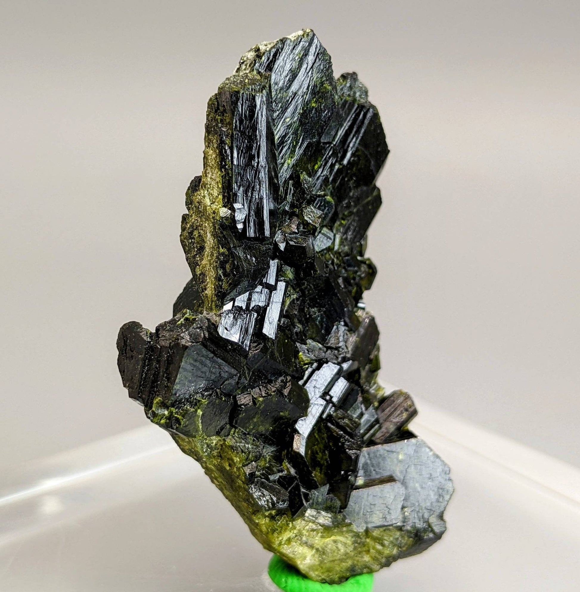 ARSAA GEMS AND MINERALSNatural aesthetic Beautiful 18.2 grams perfectly terminated green epidote crystal - Premium  from ARSAA GEMS AND MINERALS - Just $80.00! Shop now at ARSAA GEMS AND MINERALS