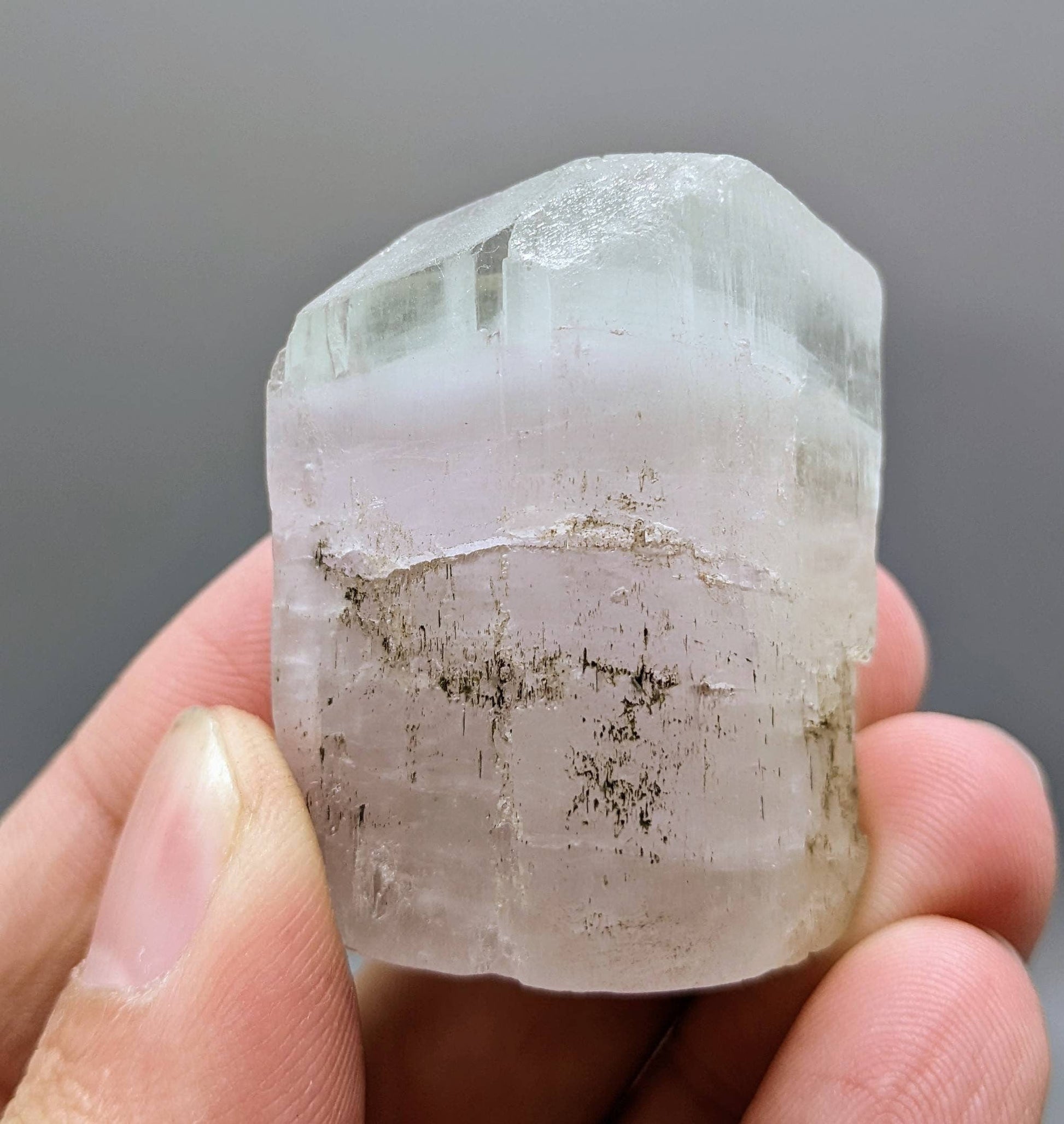 ARSAA GEMS AND MINERALSBicolor Spodumene var kunzite crystal from Laghman, Afghanistan, 59.4 grams - Premium  from ARSAA GEMS AND MINERALS - Just $100.00! Shop now at ARSAA GEMS AND MINERALS