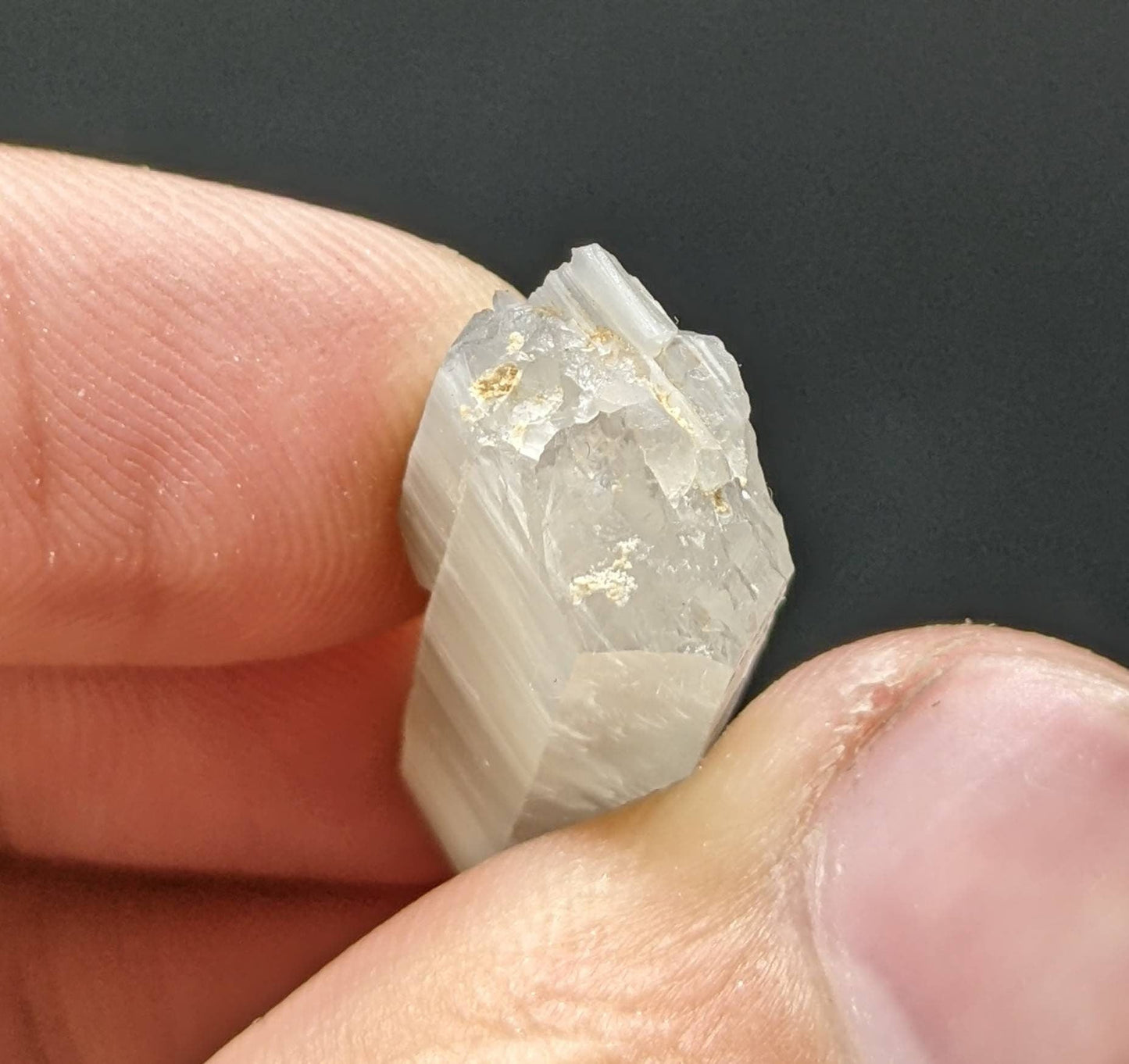 ARSAA GEMS AND MINERALSGrey color small thumbnail size natural amphibole quartz crystal from Baluchistan Pakistan, 4.6 grams - Premium  from ARSAA GEMS AND MINERALS - Just $15.00! Shop now at ARSAA GEMS AND MINERALS