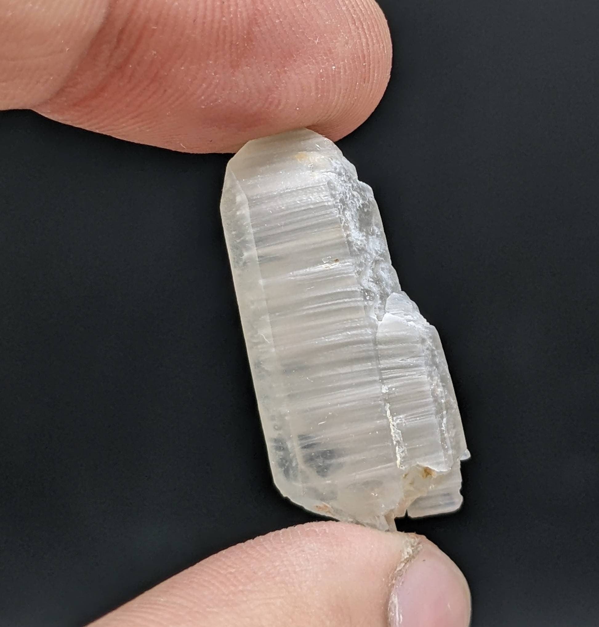 ARSAA GEMS AND MINERALSGrey color small thumbnail size natural amphibole quartz crystal from Baluchistan Pakistan, 4.6 grams - Premium  from ARSAA GEMS AND MINERALS - Just $15.00! Shop now at ARSAA GEMS AND MINERALS