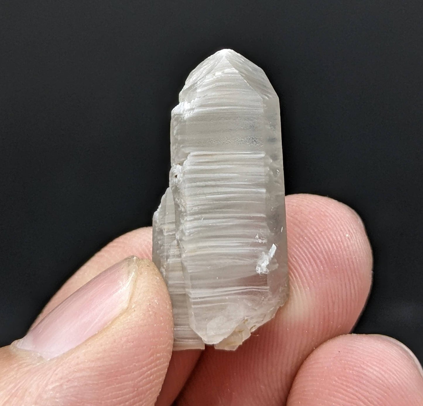 ARSAA GEMS AND MINERALSGrey color small thumbnail size natural amphibole quartz crystal from Baluchistan Pakistan, 4.6 grams - Premium  from ARSAA GEMS AND MINERALS - Just $15.00! Shop now at ARSAA GEMS AND MINERALS