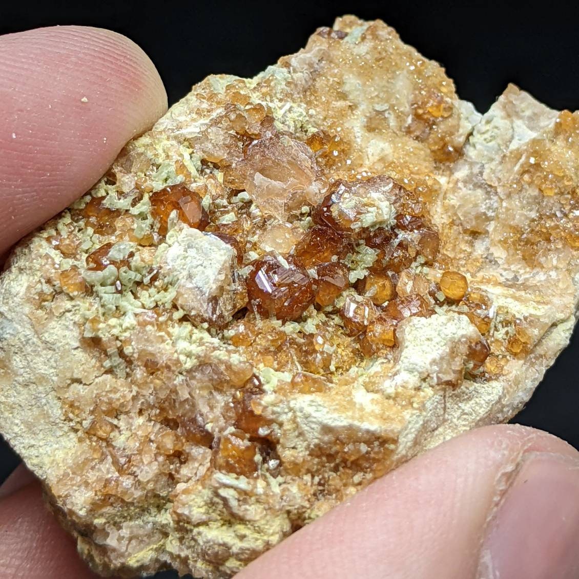 ARSAA GEMS AND MINERALSNatural fine quality beautiful 41 grams hessonite garnet on matrix with diopside crystals specimen - Premium  from ARSAA GEMS AND MINERALS - Just $40.00! Shop now at ARSAA GEMS AND MINERALS