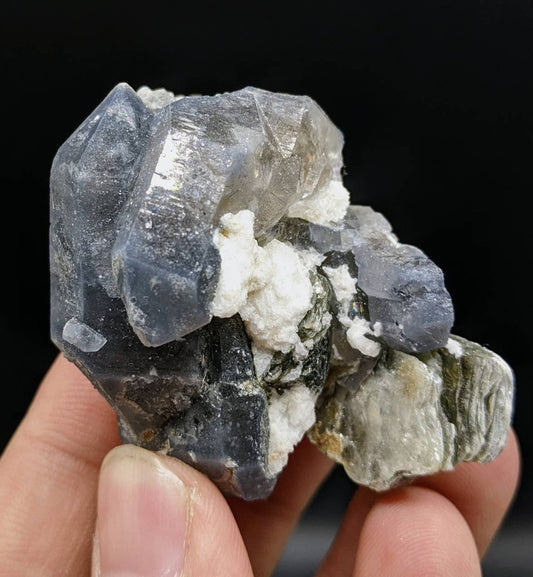 ARSAA GEMS AND MINERALSRare blue indicolite quartz cluster with muscovite from Afghanistan, 74.8 grams - Premium  from ARSAA GEMS AND MINERALS - Just $80.00! Shop now at ARSAA GEMS AND MINERALS