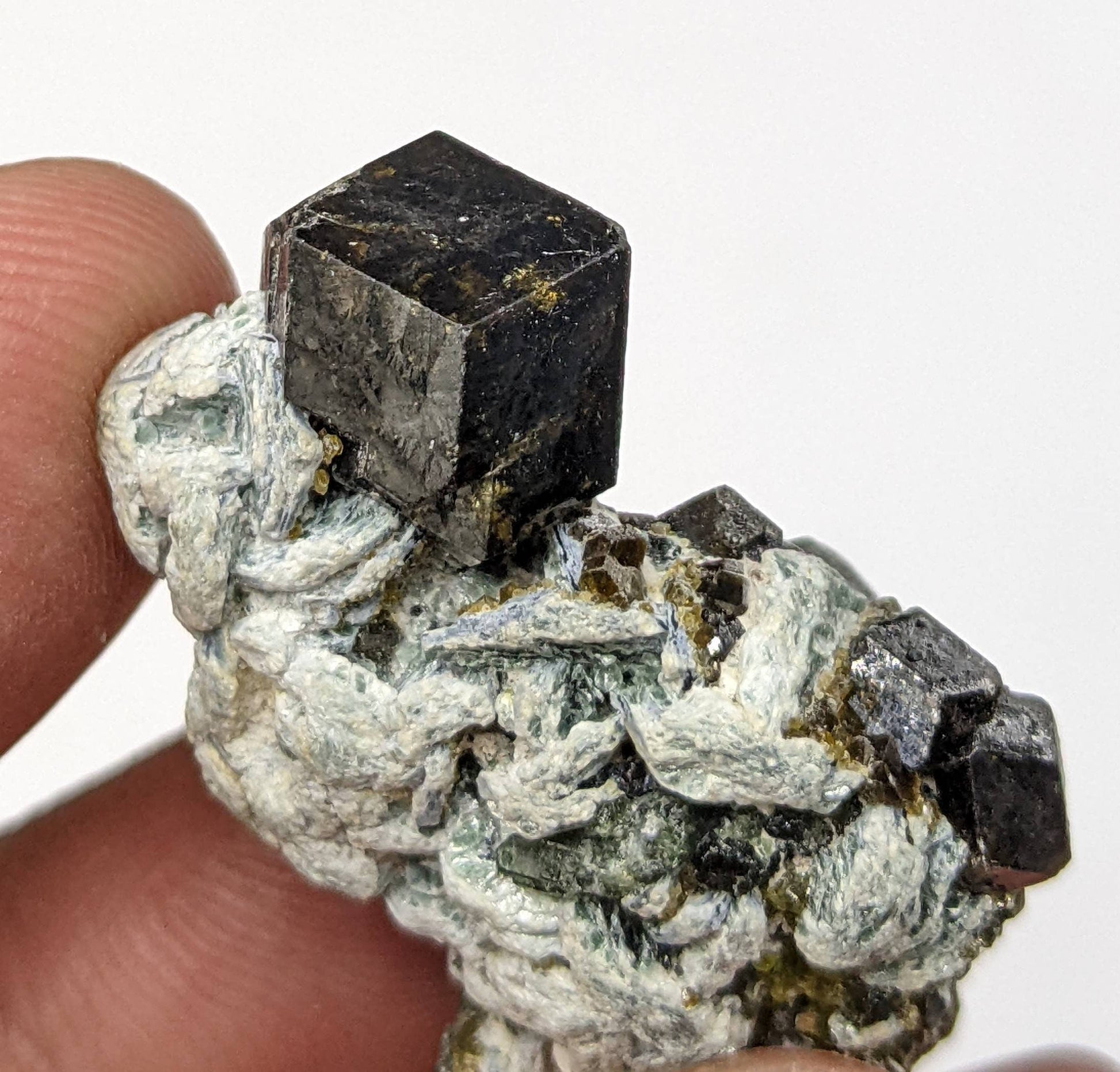 ARSAA GEMS AND MINERALSAndradite garnet crystal on matrix on albite with green epidote from Pakistan, 11.9 grams - Premium  from ARSAA GEMS AND MINERALS - Just $35.00! Shop now at ARSAA GEMS AND MINERALS