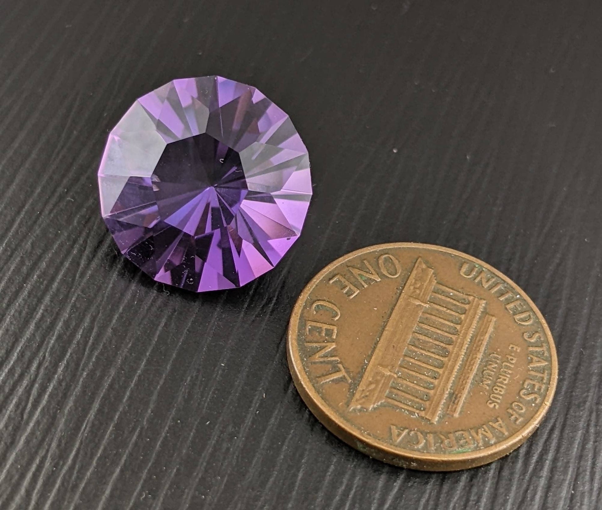 ARSAA GEMS AND MINERALSNatural deep purple color eye clean clarity round cut shape faceted amethyst gem, 11 carats - Premium  from ARSAA GEMS AND MINERALS - Just $15.00! Shop now at ARSAA GEMS AND MINERALS