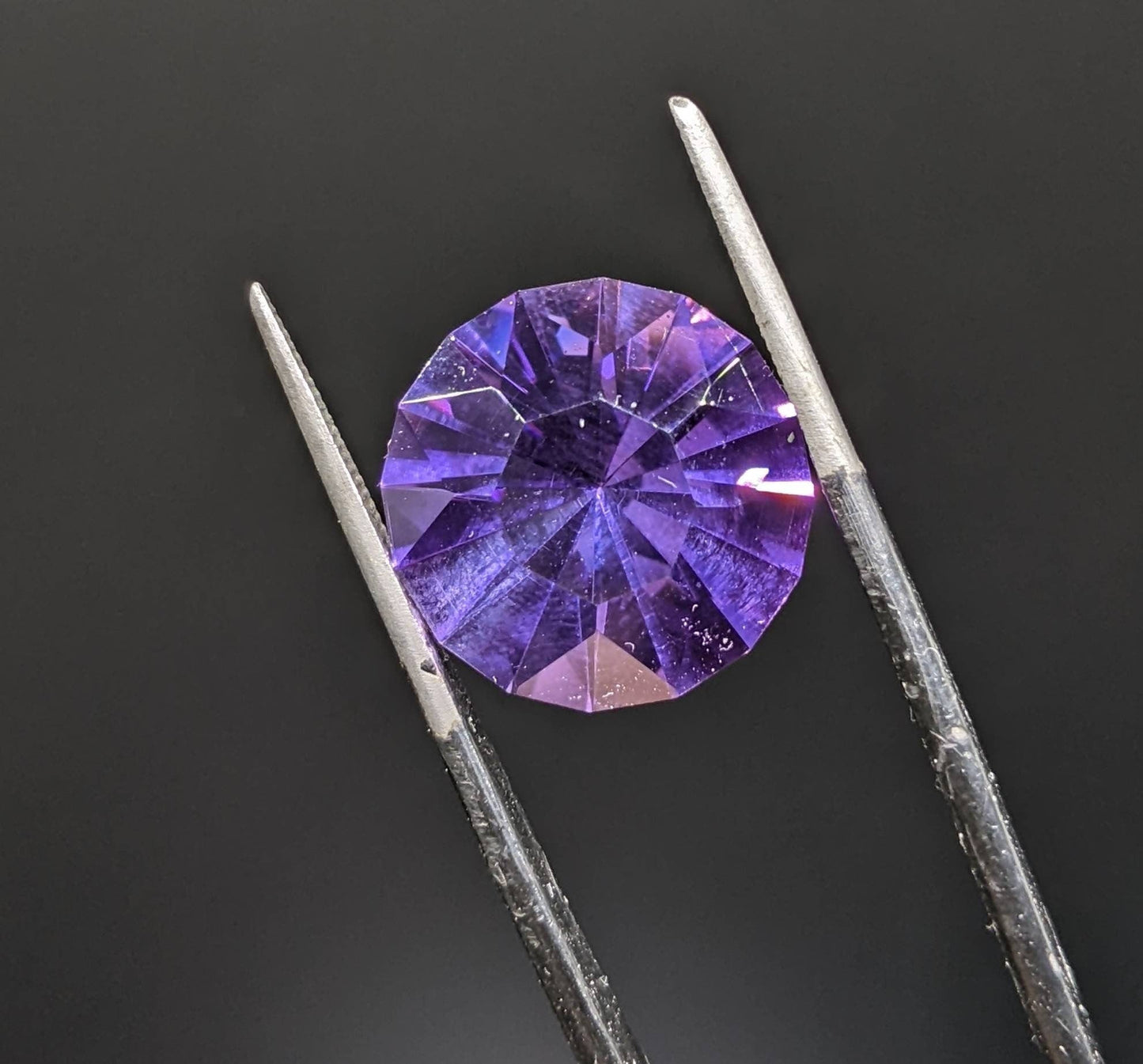 ARSAA GEMS AND MINERALSNatural deep purple color eye clean clarity round cut shape faceted amethyst gem, 11 carats - Premium  from ARSAA GEMS AND MINERALS - Just $15.00! Shop now at ARSAA GEMS AND MINERALS