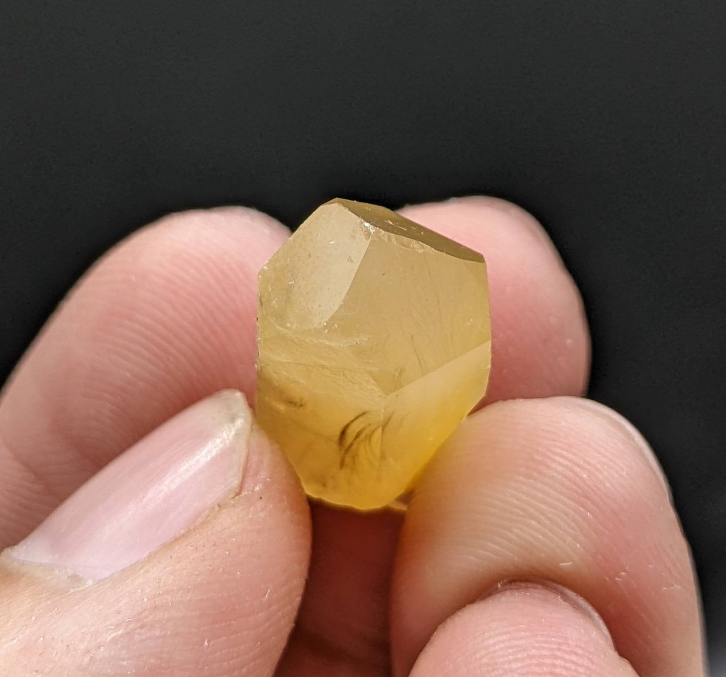 ARSAA GEMS AND MINERALSYellow color small thumbnail size natural amphibole quartz crystal from Baluchistan Pakistan, 4.1 grams - Premium  from ARSAA GEMS AND MINERALS - Just $15.00! Shop now at ARSAA GEMS AND MINERALS