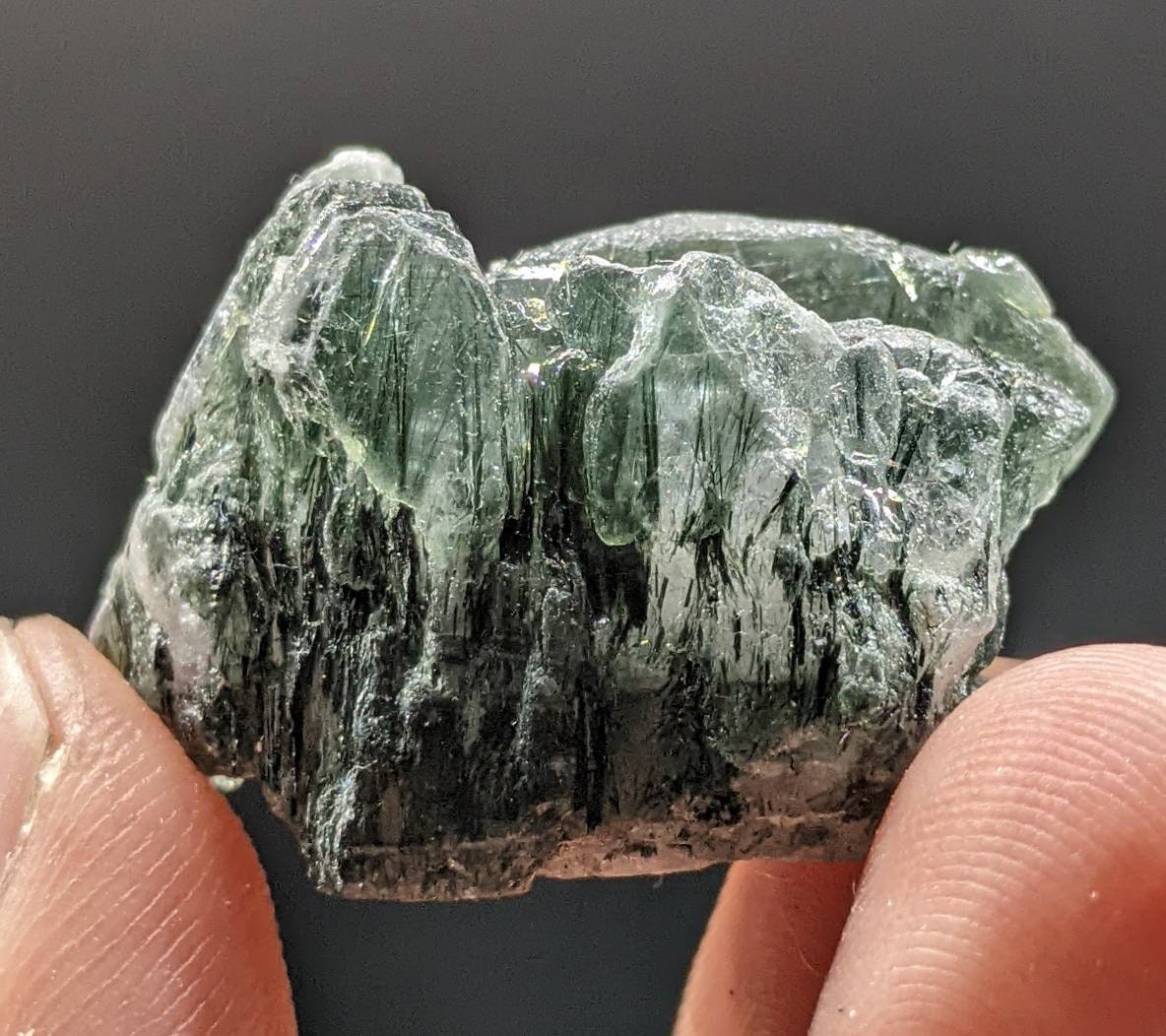 ARSAA GEMS AND MINERALSapatite cluster on matrix with green basolite inclusion from KP Pakistan, 16.2 gram - Premium  from ARSAA GEMS AND MINERALS - Just $25.00! Shop now at ARSAA GEMS AND MINERALS