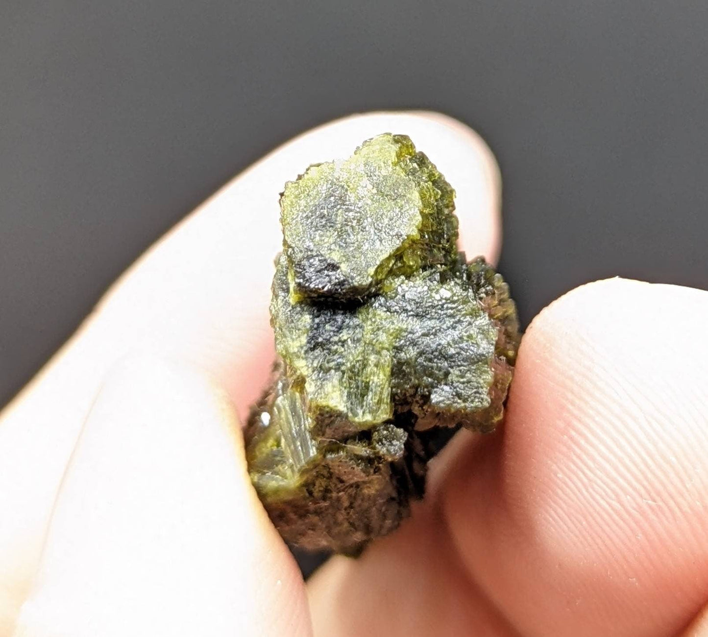 ARSAA GEMS AND MINERALSNatural green spray epidote crystal from Balochistan Pakistan, weight 14.1 grams - Premium  from ARSAA GEMS AND MINERALS - Just $25.00! Shop now at ARSAA GEMS AND MINERALS