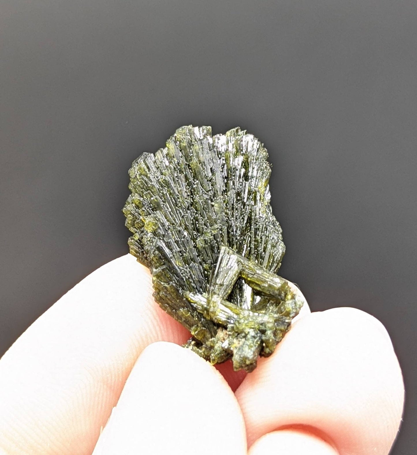 ARSAA GEMS AND MINERALSNatural green spray epidote crystal from Balochistan Pakistan, weight 5.7 grams - Premium  from ARSAA GEMS AND MINERALS - Just $20.00! Shop now at ARSAA GEMS AND MINERALS