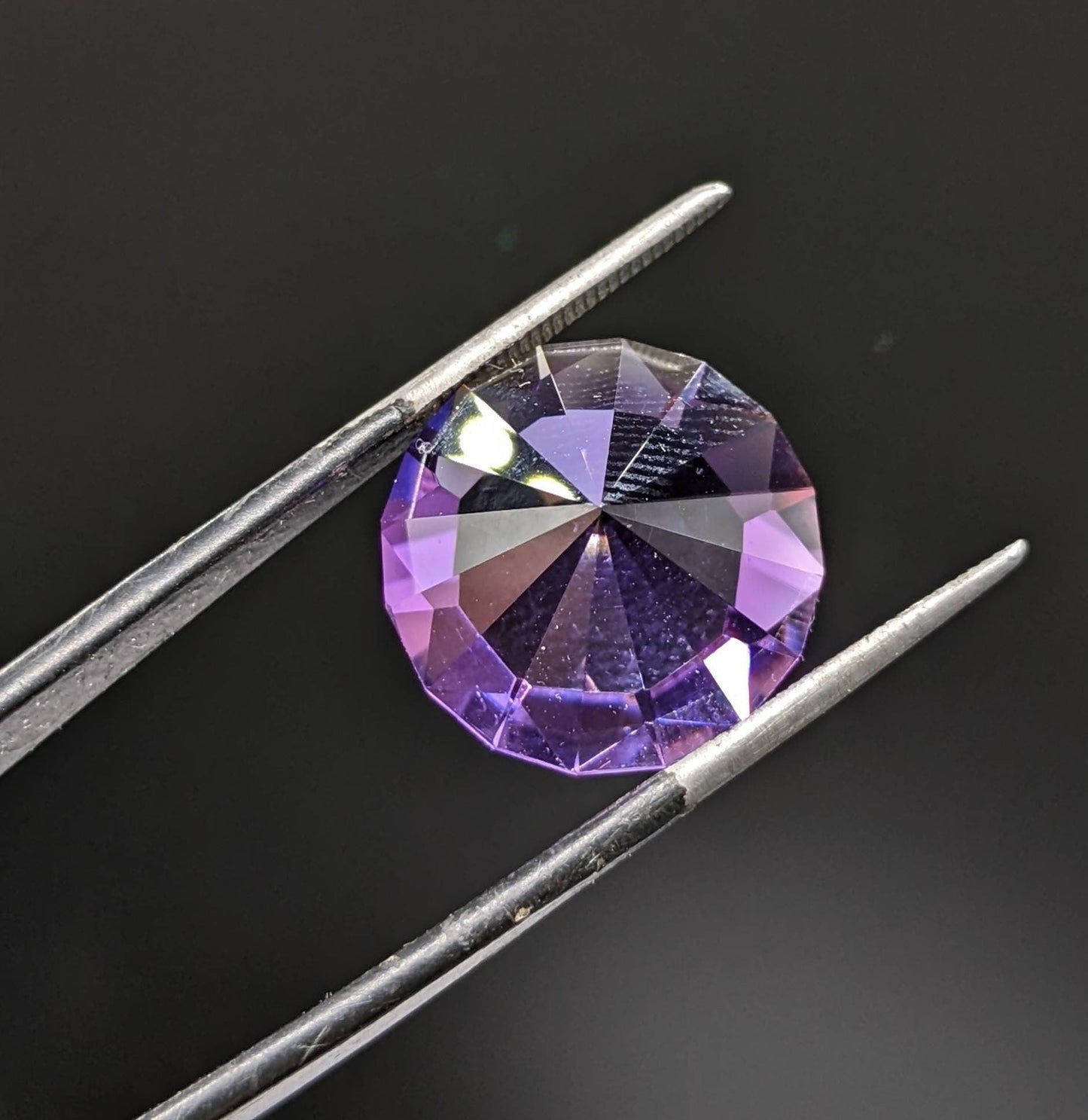 ARSAA GEMS AND MINERALSNatural deep purple color eye clean clarity round cut shape faceted amethyst gem, 11 carats - Premium  from ARSAA GEMS AND MINERALS - Just $15.00! Shop now at ARSAA GEMS AND MINERALS