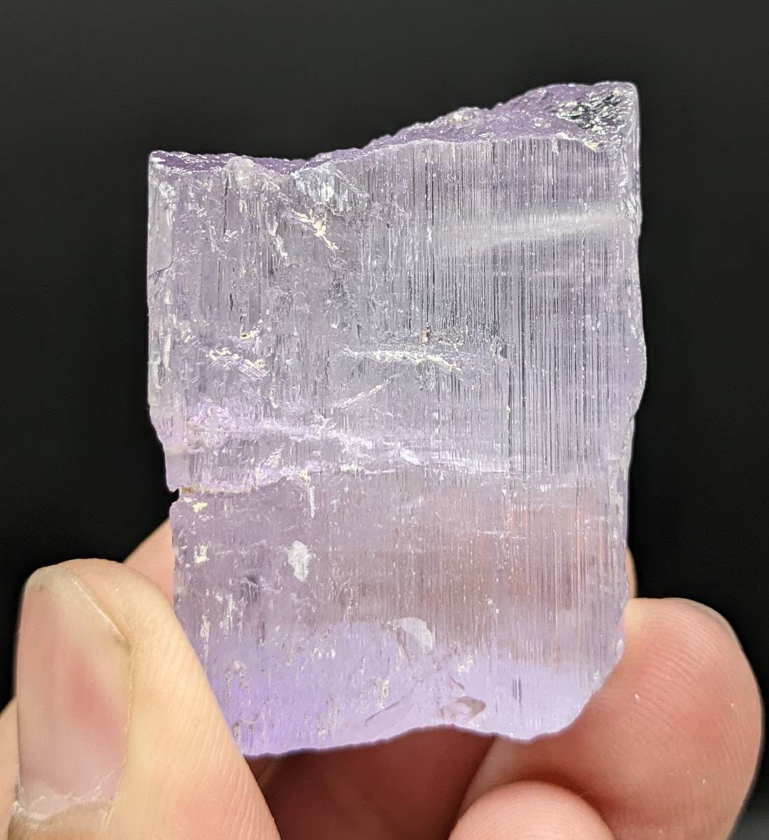 ARSAA GEMS AND MINERALSKunzite crystal with etched formation, purple color and Lustrous quality from Afghanistan, 58.1 grams - Premium  from ARSAA GEMS AND MINERALS - Just $115.00! Shop now at ARSAA GEMS AND MINERALS