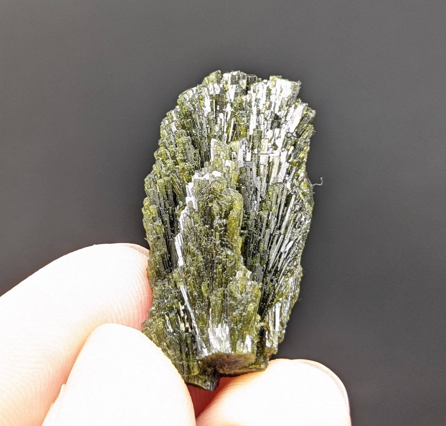 ARSAA GEMS AND MINERALSNatural green spray epidote crystal from Balochistan Pakistan, weight 14.1 grams - Premium  from ARSAA GEMS AND MINERALS - Just $25.00! Shop now at ARSAA GEMS AND MINERALS