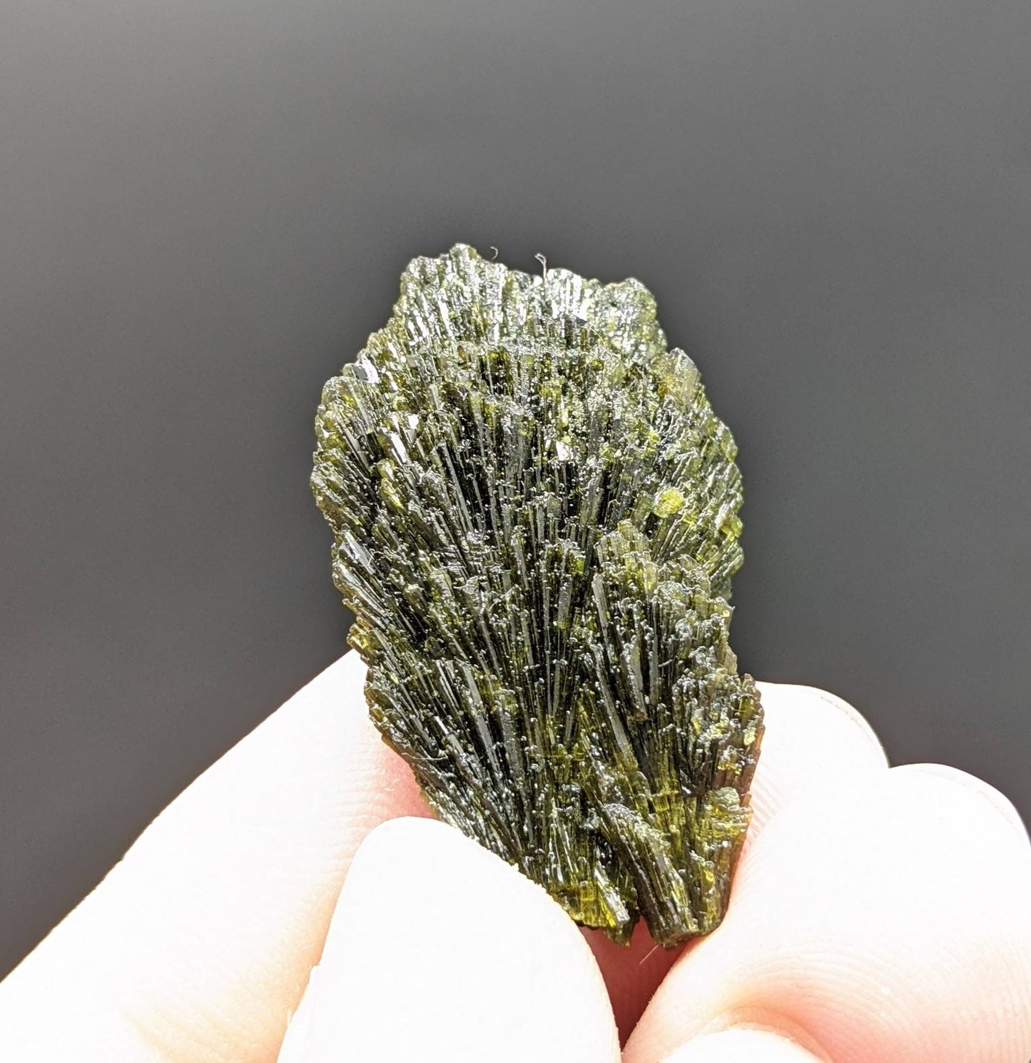 ARSAA GEMS AND MINERALSNatural green spray epidote crystal from Balochistan Pakistan, weight 13.3 grams - Premium  from ARSAA GEMS AND MINERALS - Just $25.00! Shop now at ARSAA GEMS AND MINERALS