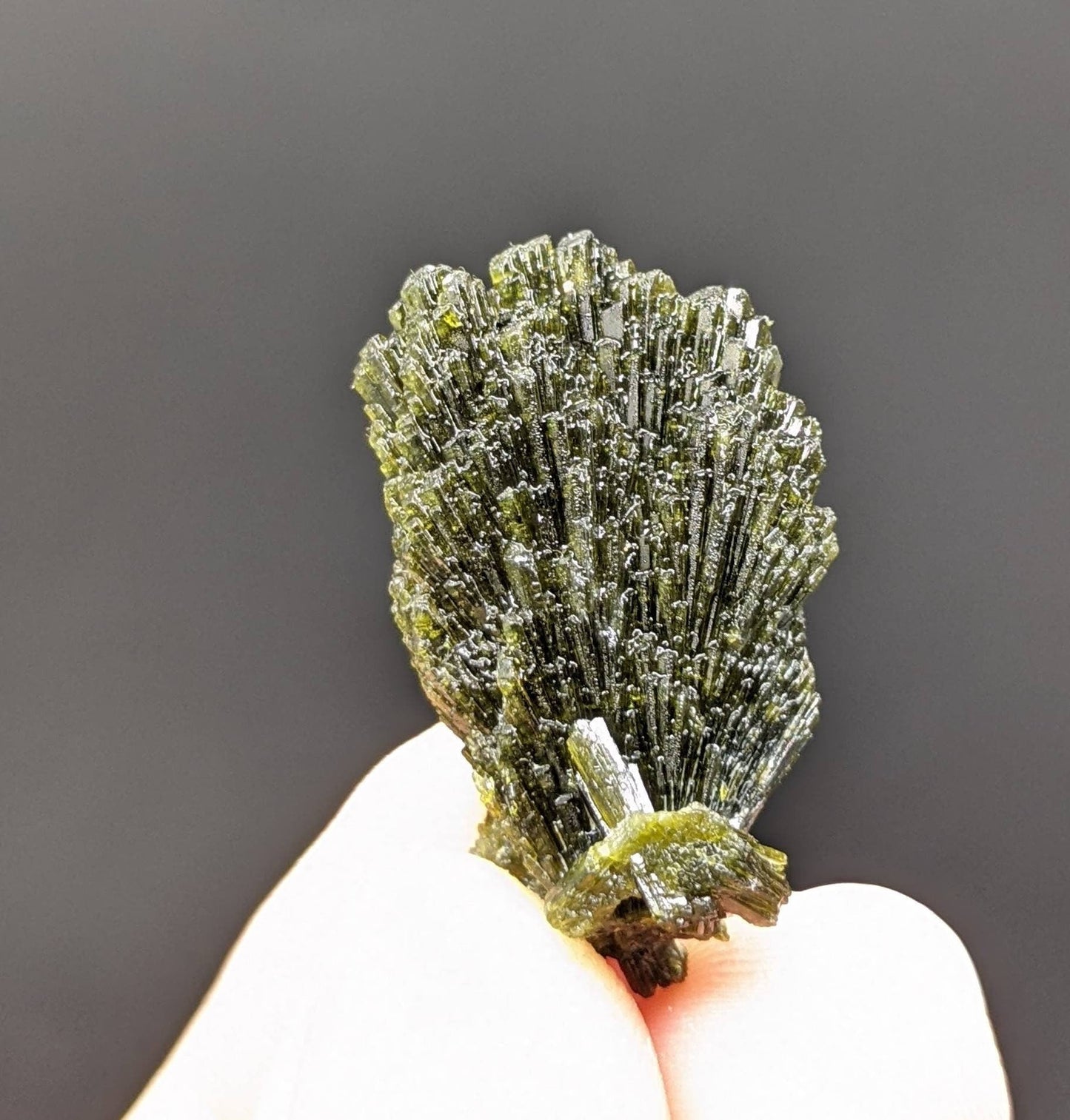 ARSAA GEMS AND MINERALSNatural green spray epidote crystal from Balochistan Pakistan, weight 5.7 grams - Premium  from ARSAA GEMS AND MINERALS - Just $20.00! Shop now at ARSAA GEMS AND MINERALS